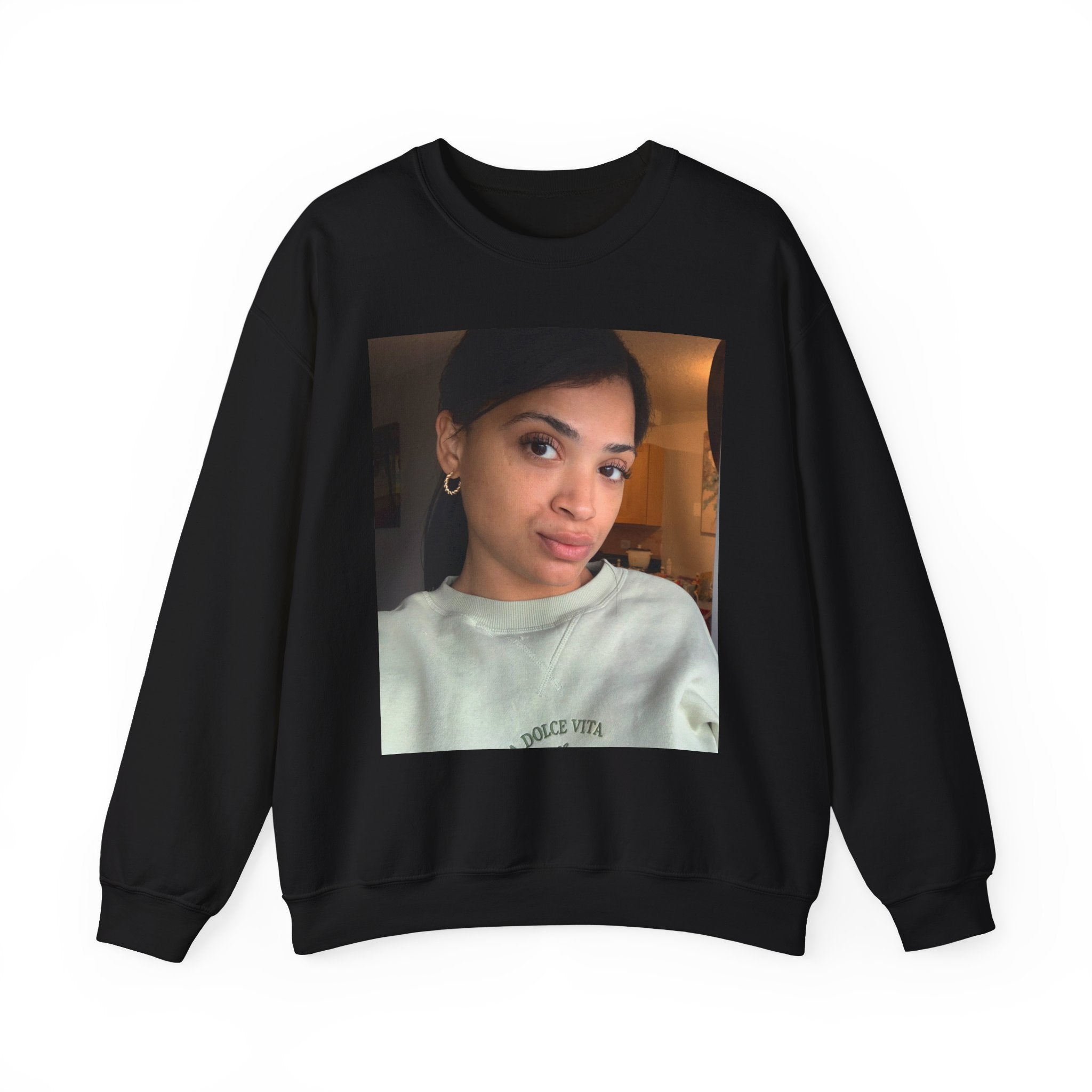 Cute Carol Selfie Basic Crew Neck Sweater