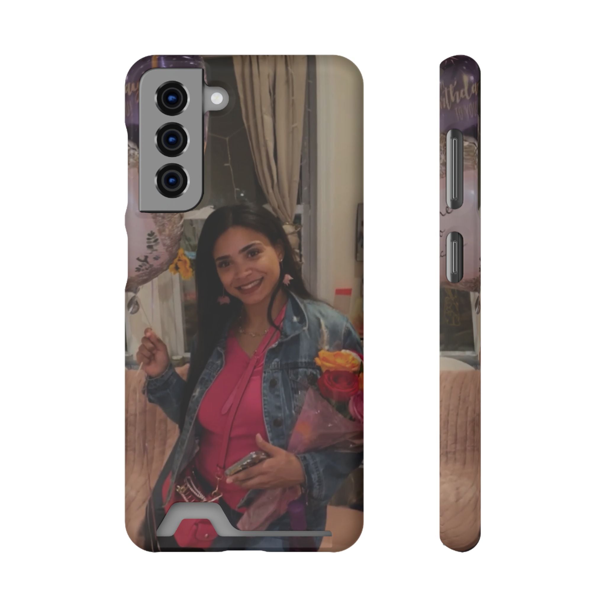 Amazing Carol Birthday Selfie Phone Case with Card Holder