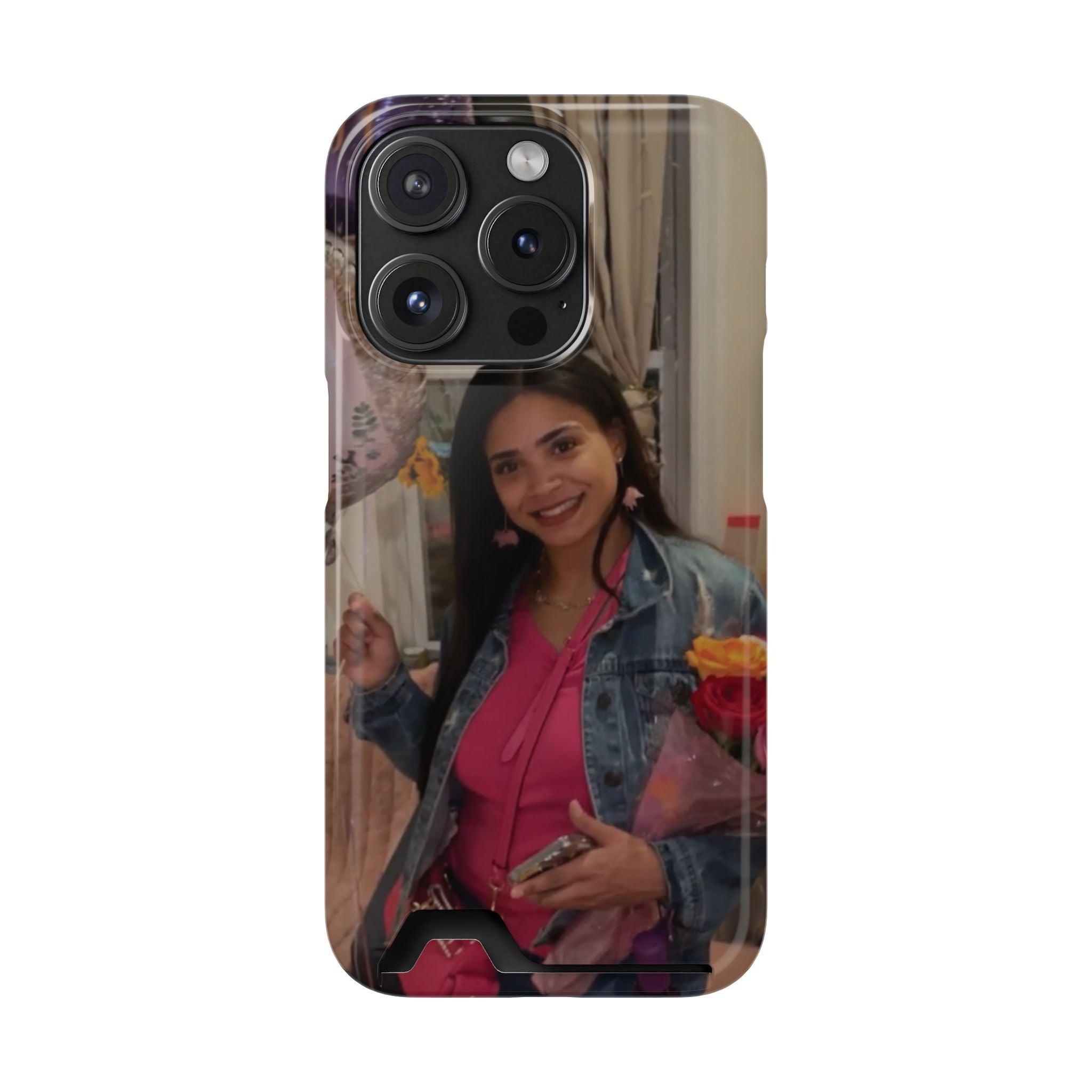 Amazing Carol Birthday Selfie Phone Case with Card Holder