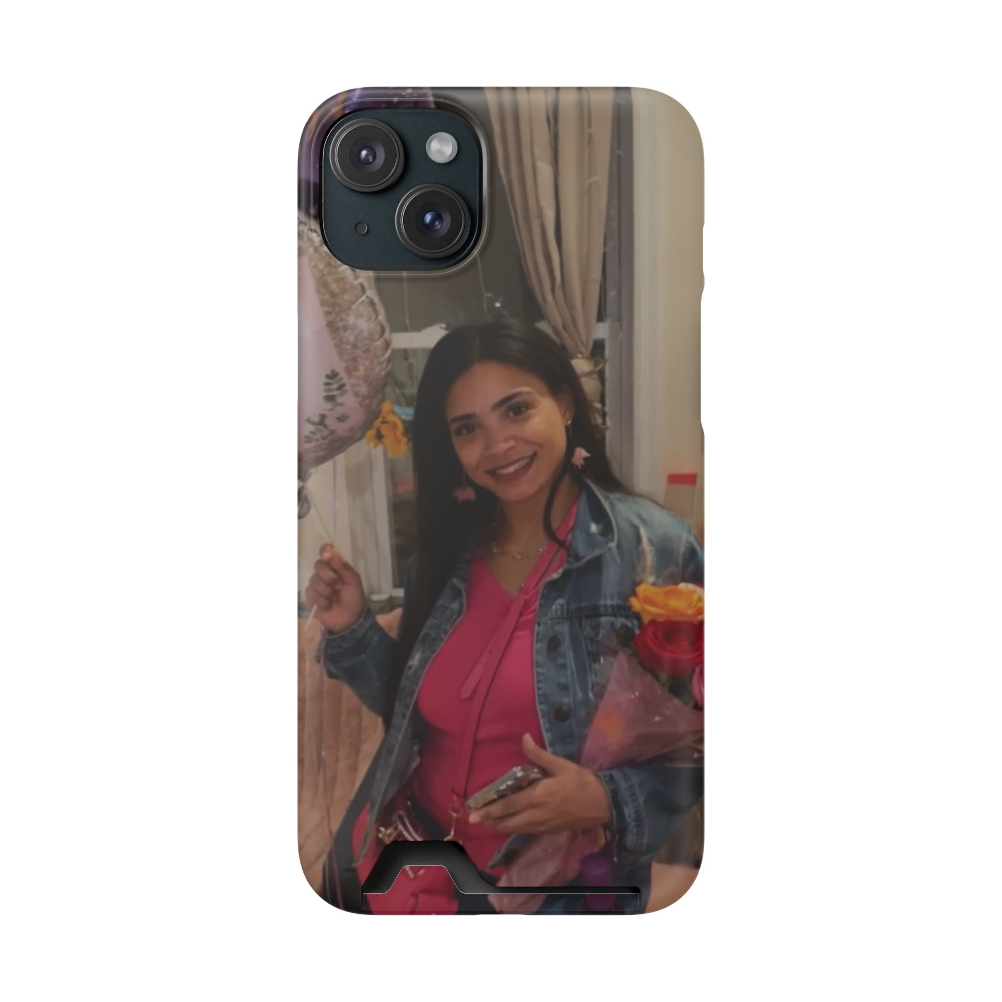 Amazing Carol Birthday Selfie Phone Case with Card Holder