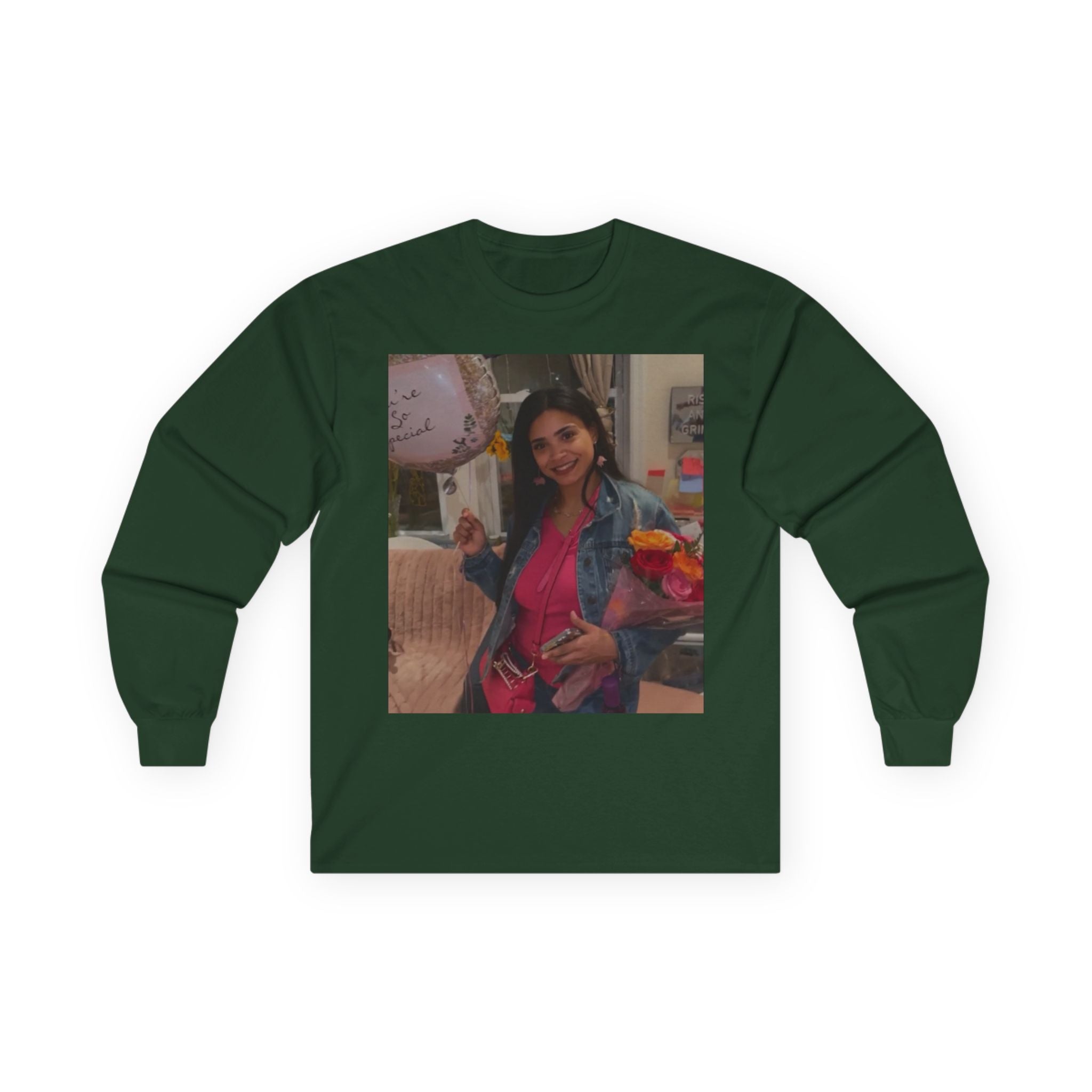 Amazing Carol Birthday Selfie Long Sleeve 100% Cotton Tee