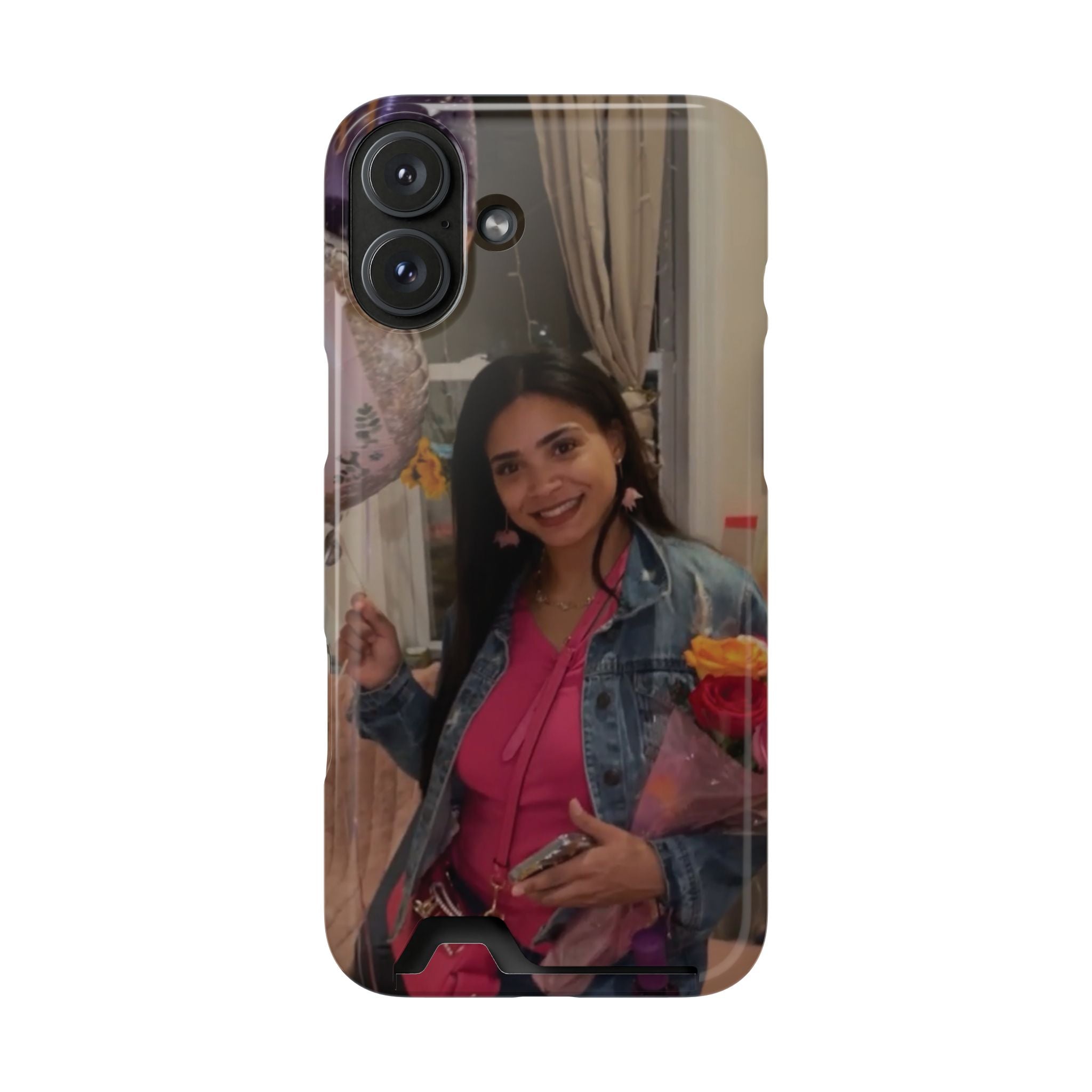 Amazing Carol Birthday Selfie Phone Case with Card Holder