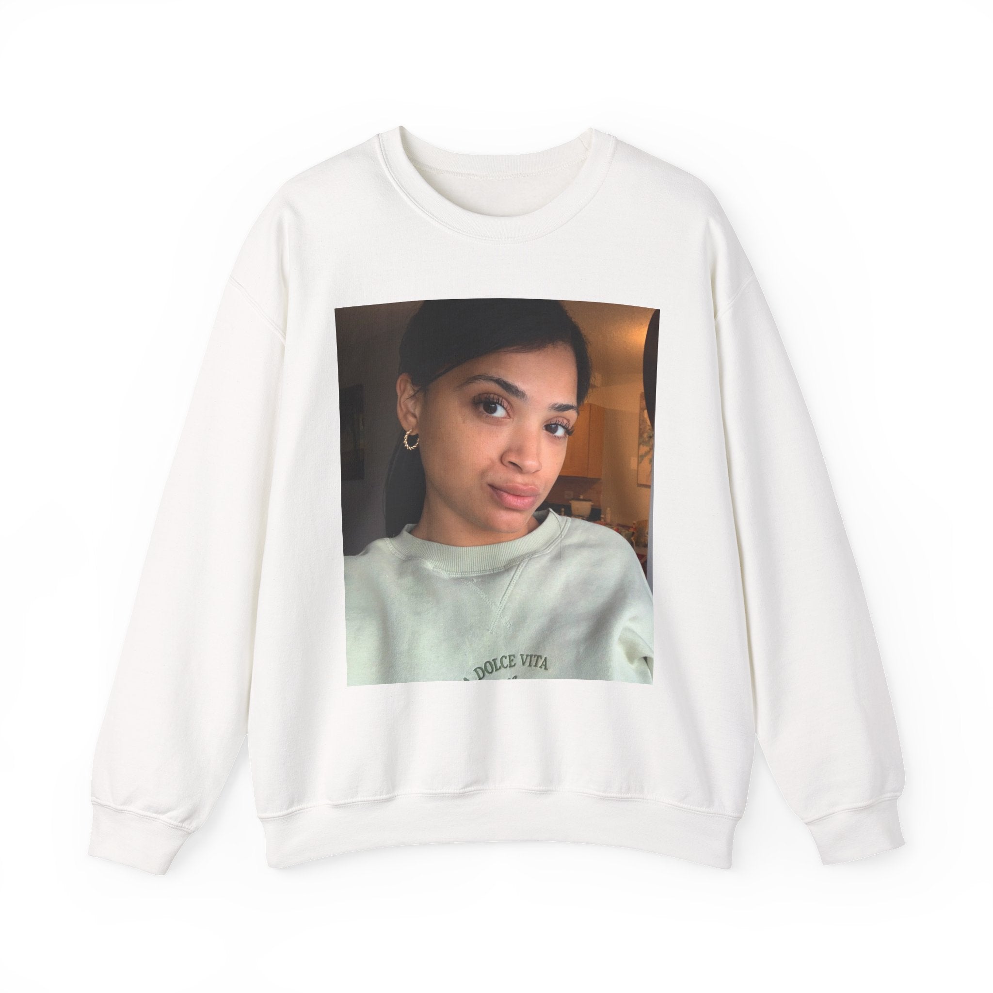 Cute Carol Selfie Basic Crew Neck Sweater