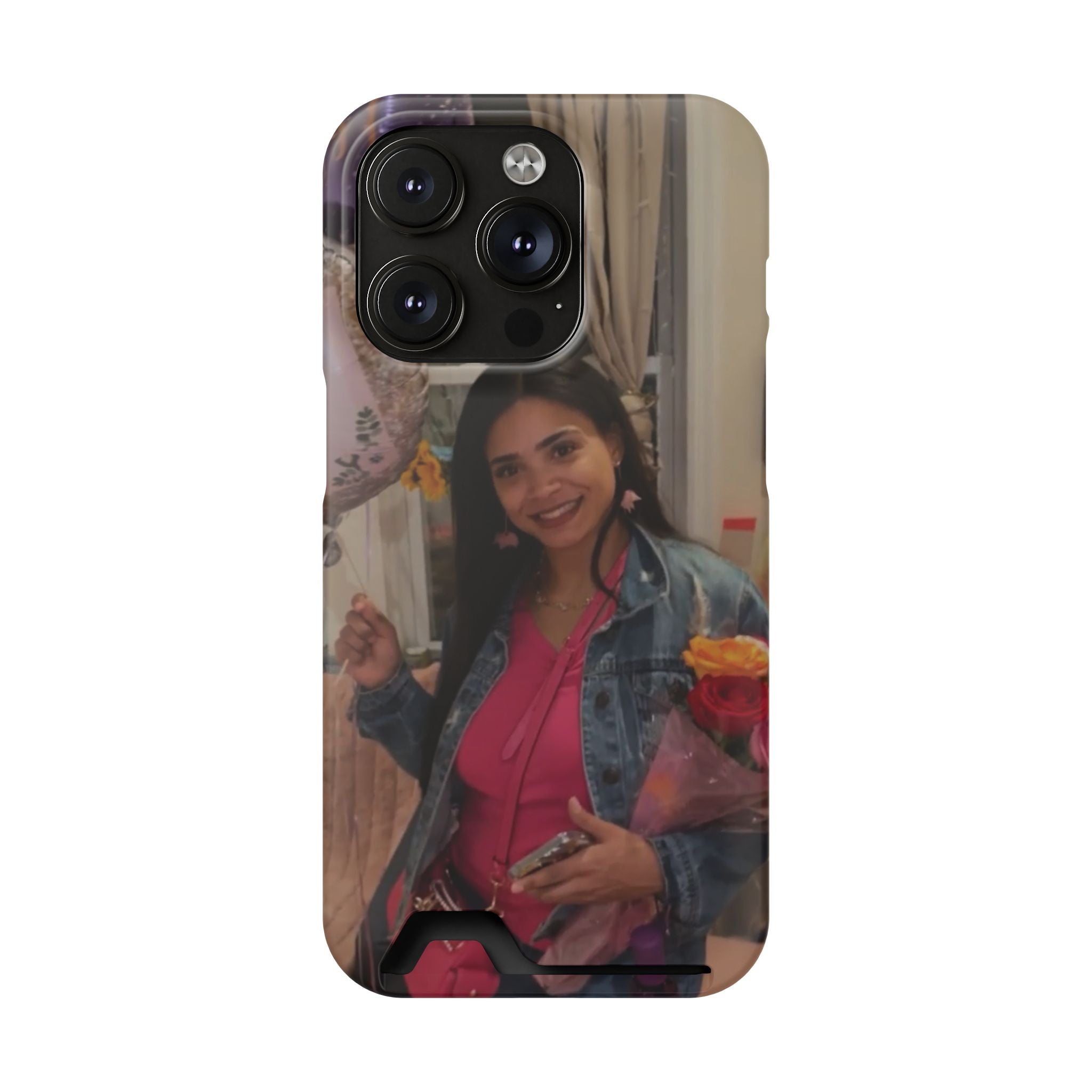Amazing Carol Birthday Selfie Phone Case with Card Holder