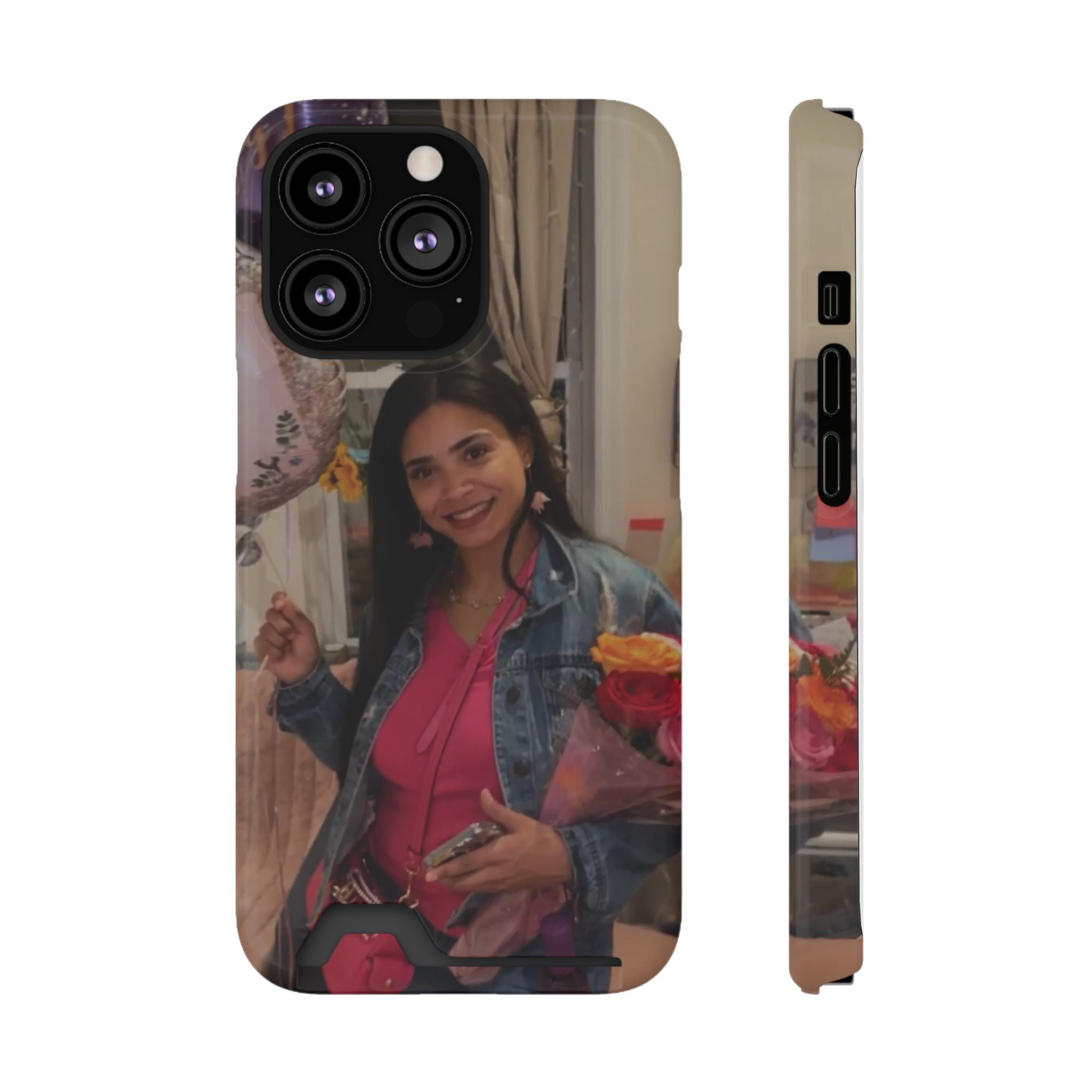 Amazing Carol Birthday Selfie Phone Case with Card Holder