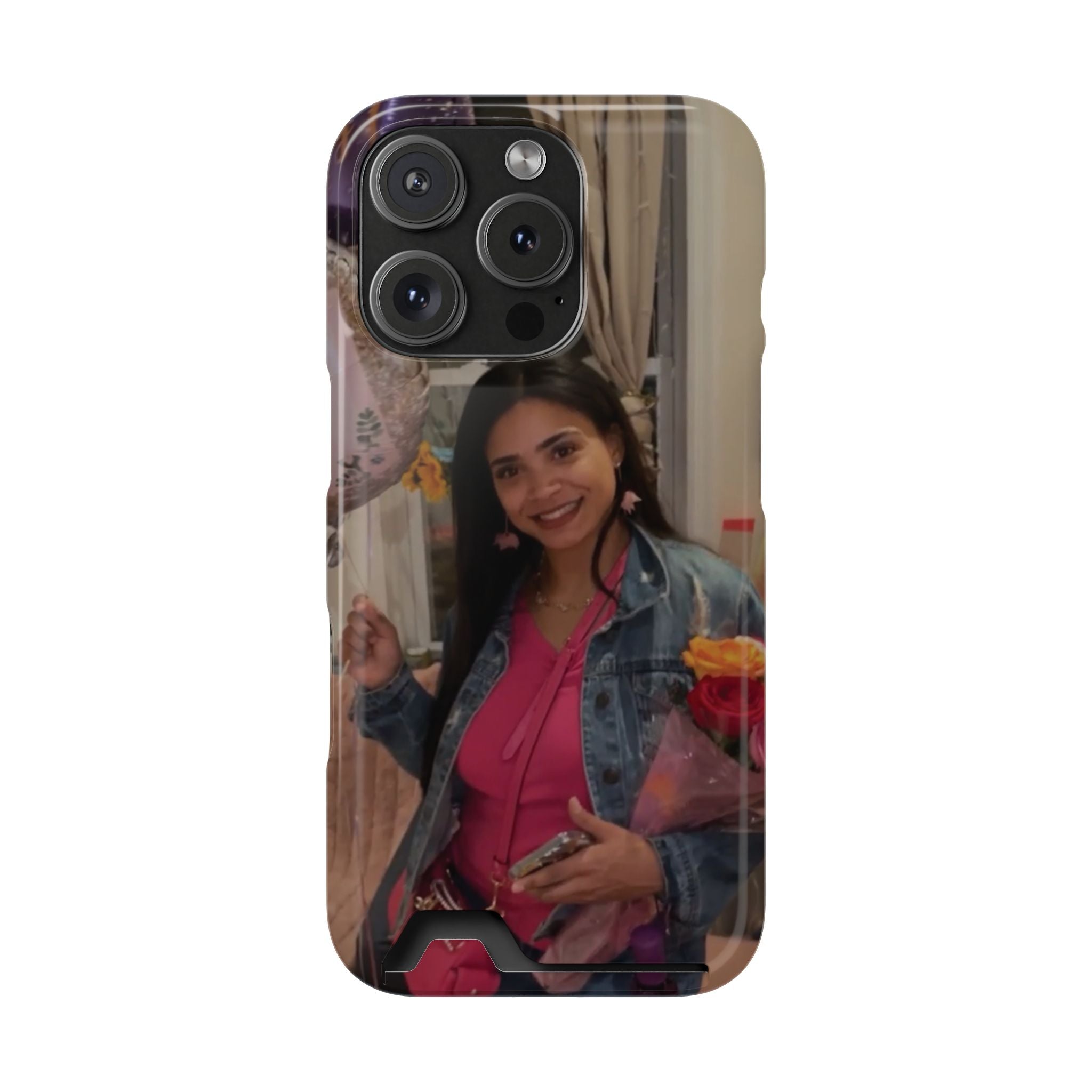 Amazing Carol Birthday Selfie Phone Case with Card Holder