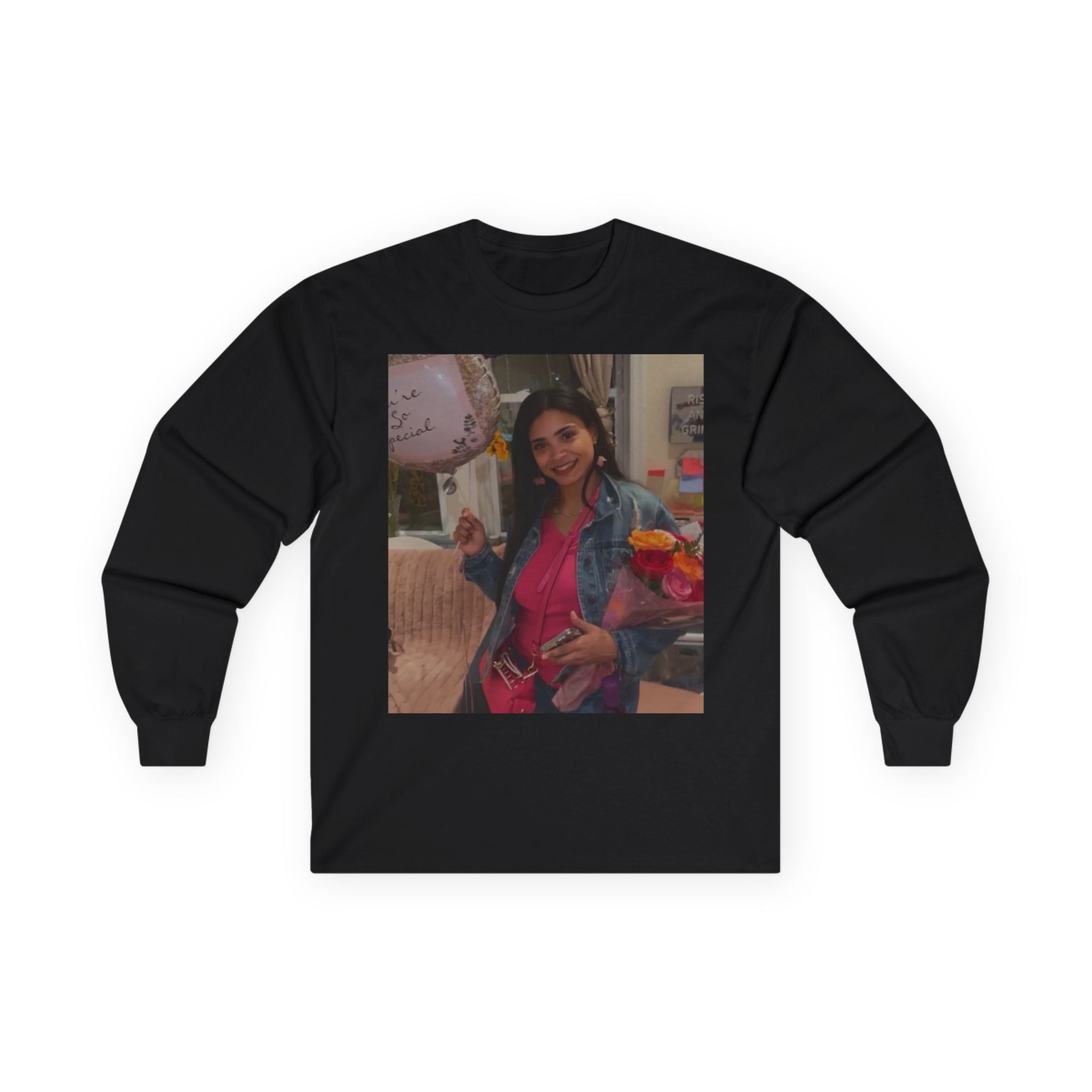 Amazing Carol Birthday Selfie Long Sleeve 100% Cotton Tee