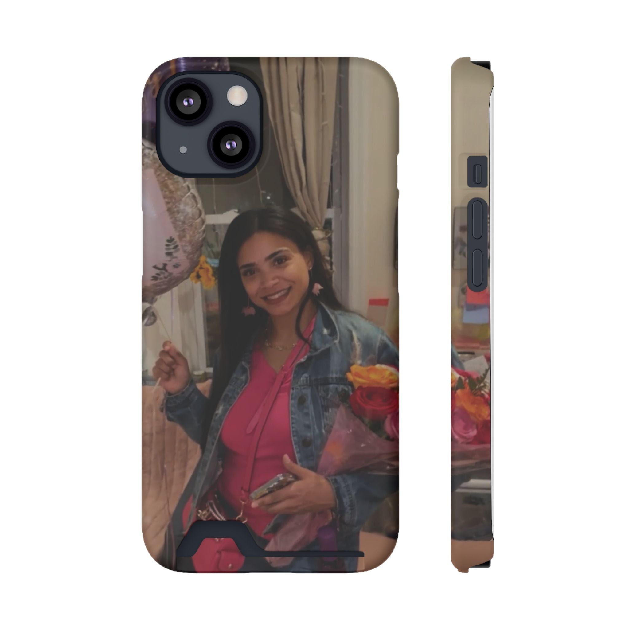 Amazing Carol Birthday Selfie Phone Case with Card Holder