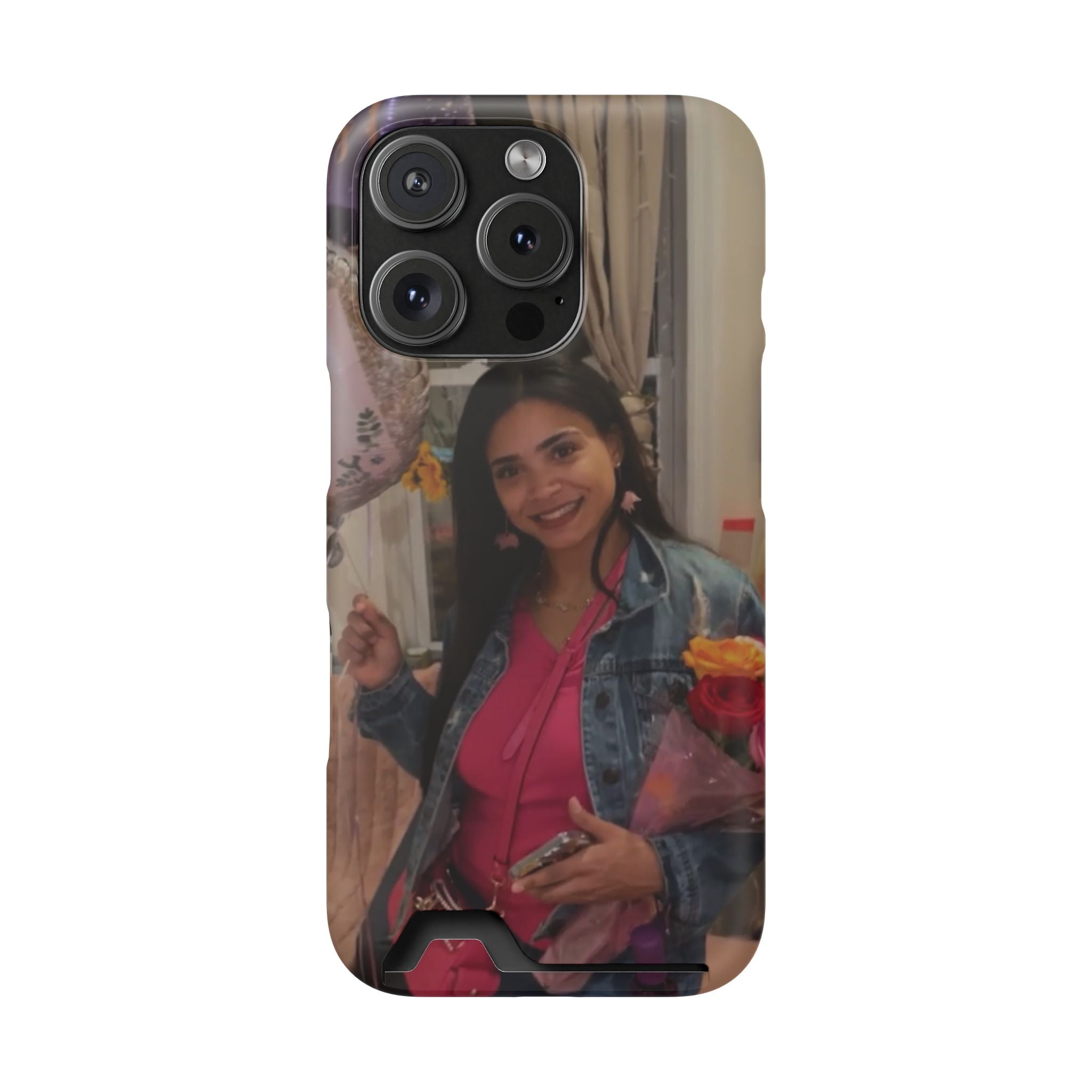 Amazing Carol Birthday Selfie Phone Case with Card Holder