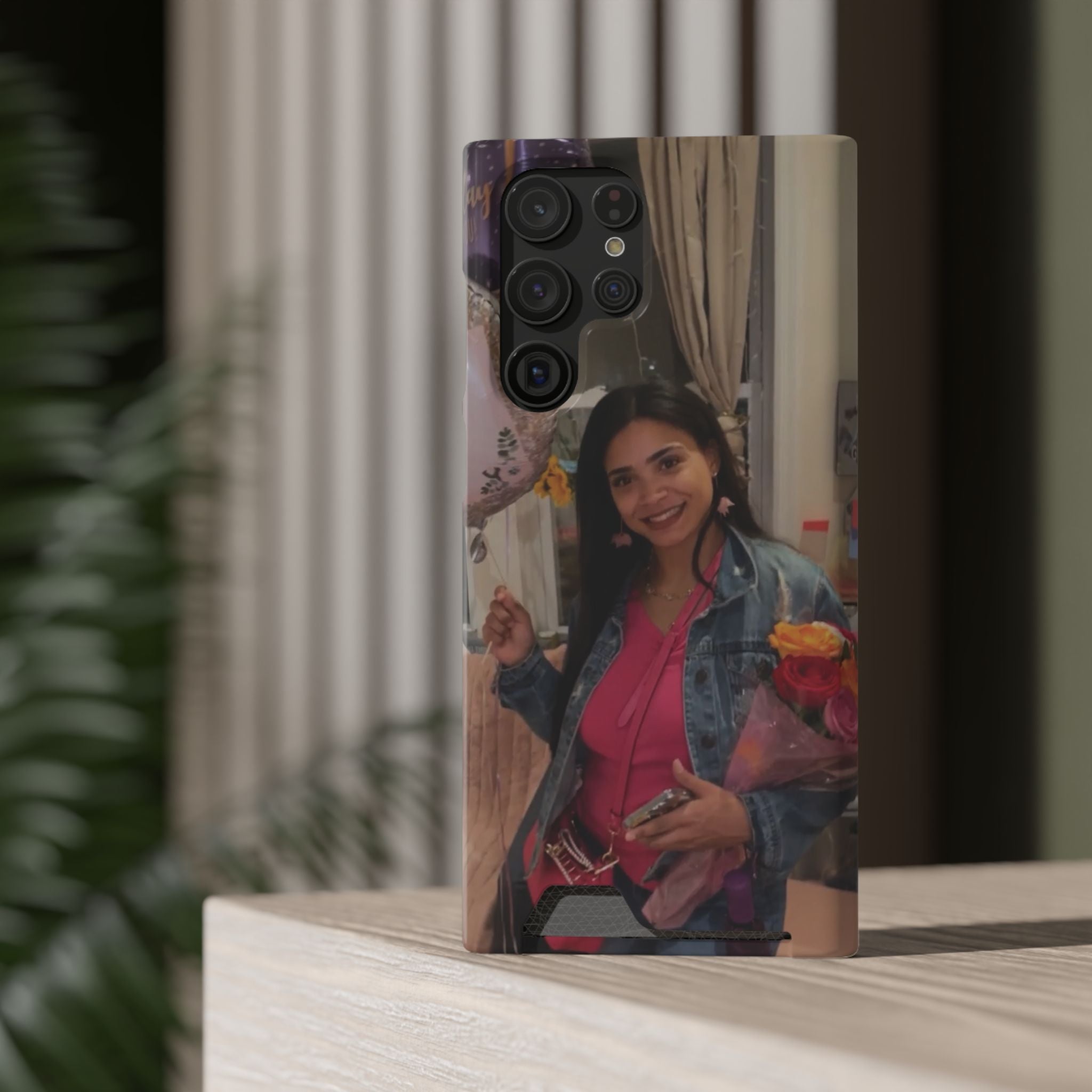 Amazing Carol Birthday Selfie Phone Case with Card Holder