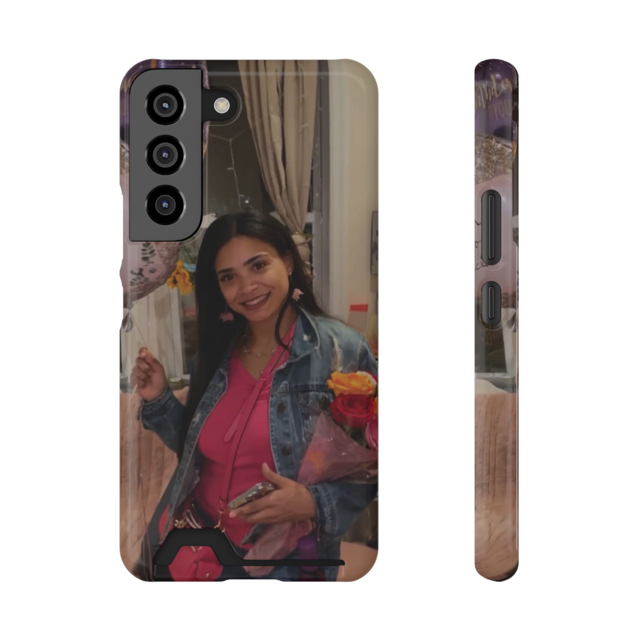 Amazing Carol Birthday Selfie Phone Case with Card Holder