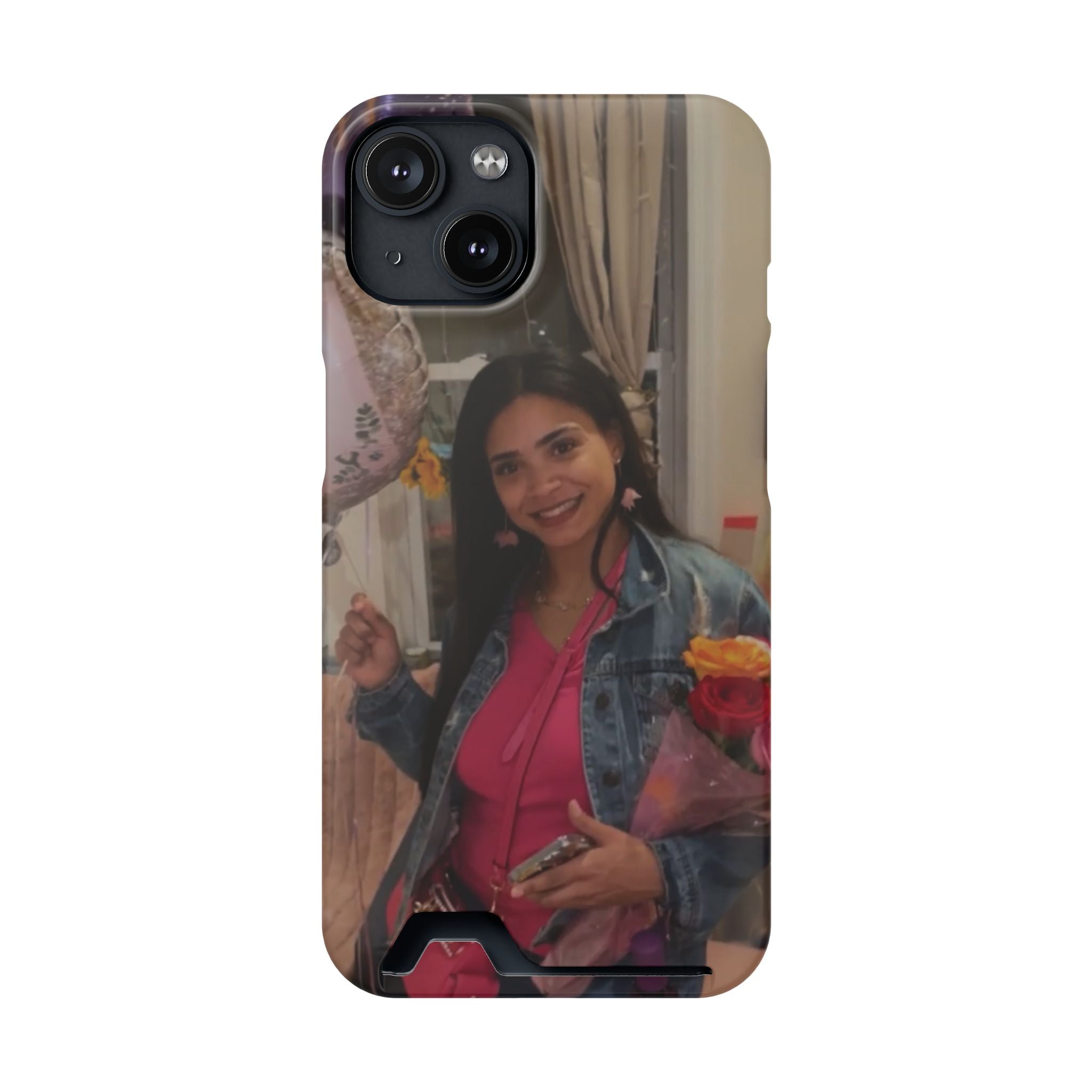 Amazing Carol Birthday Selfie Phone Case with Card Holder