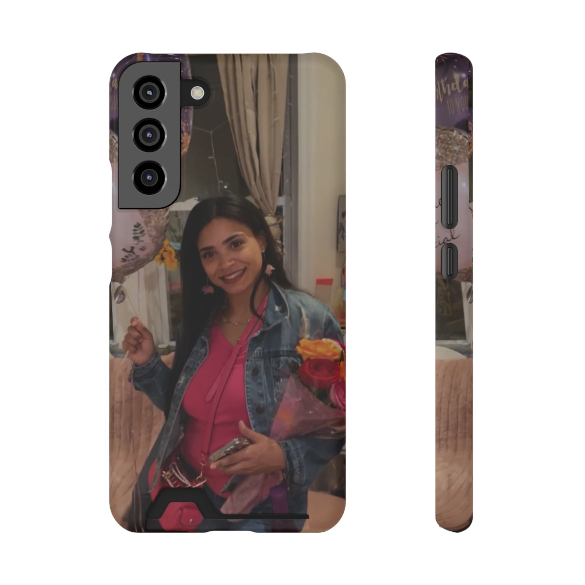 Amazing Carol Birthday Selfie Phone Case with Card Holder