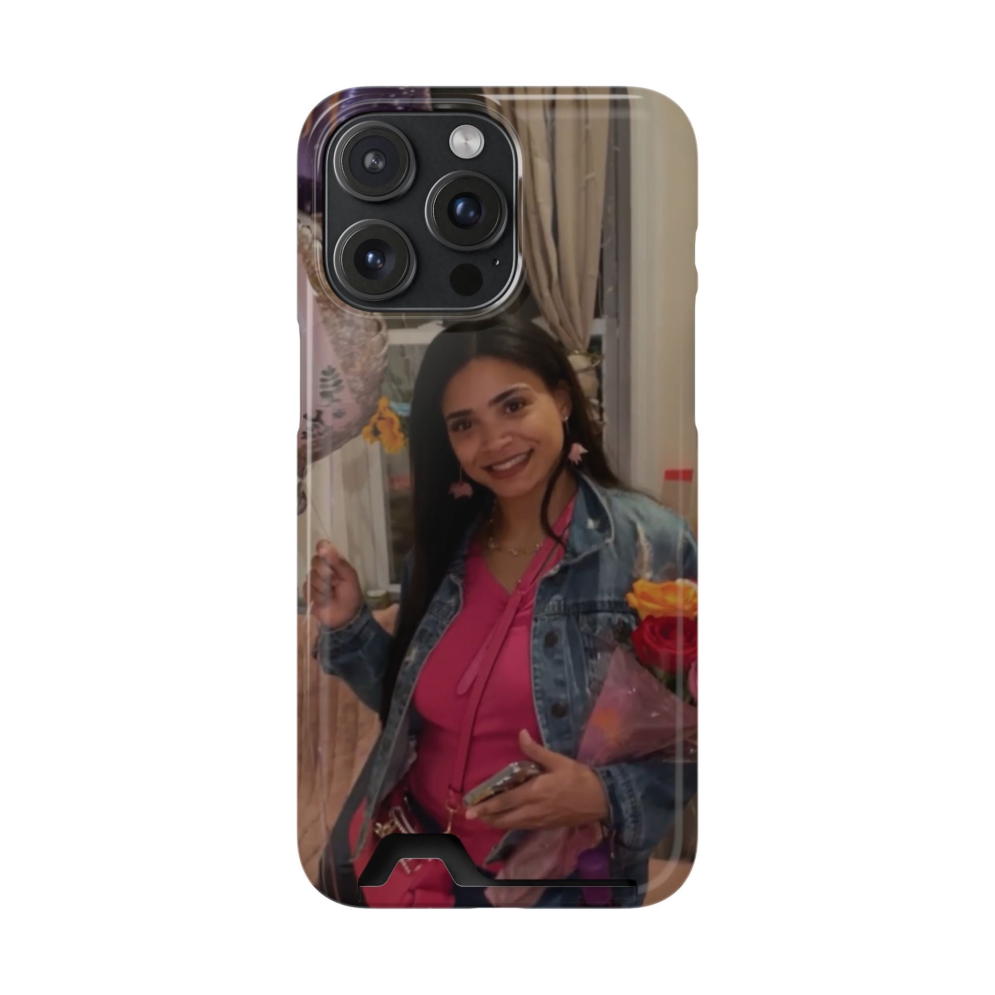 Amazing Carol Birthday Selfie Phone Case with Card Holder