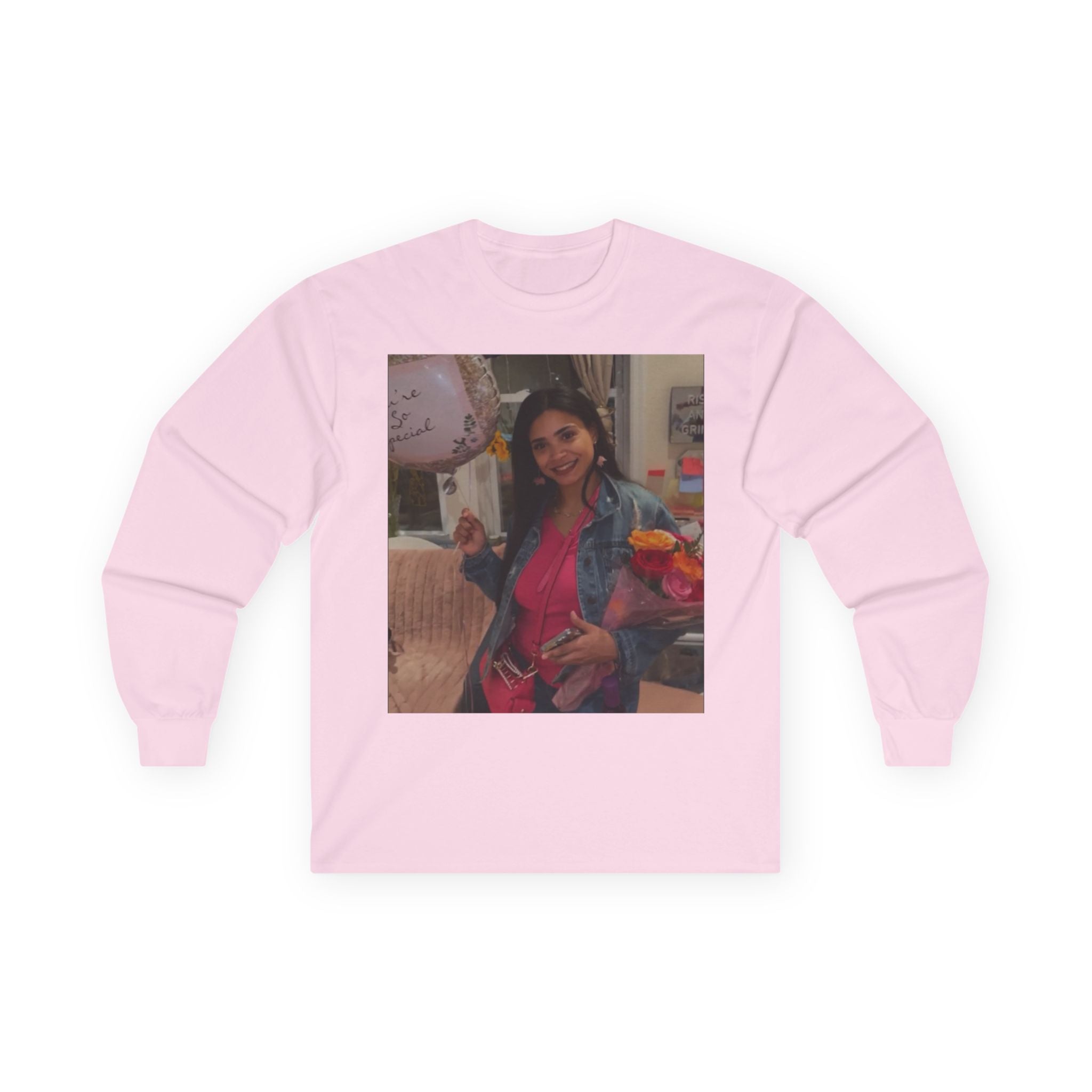 Amazing Carol Birthday Selfie Long Sleeve 100% Cotton Tee
