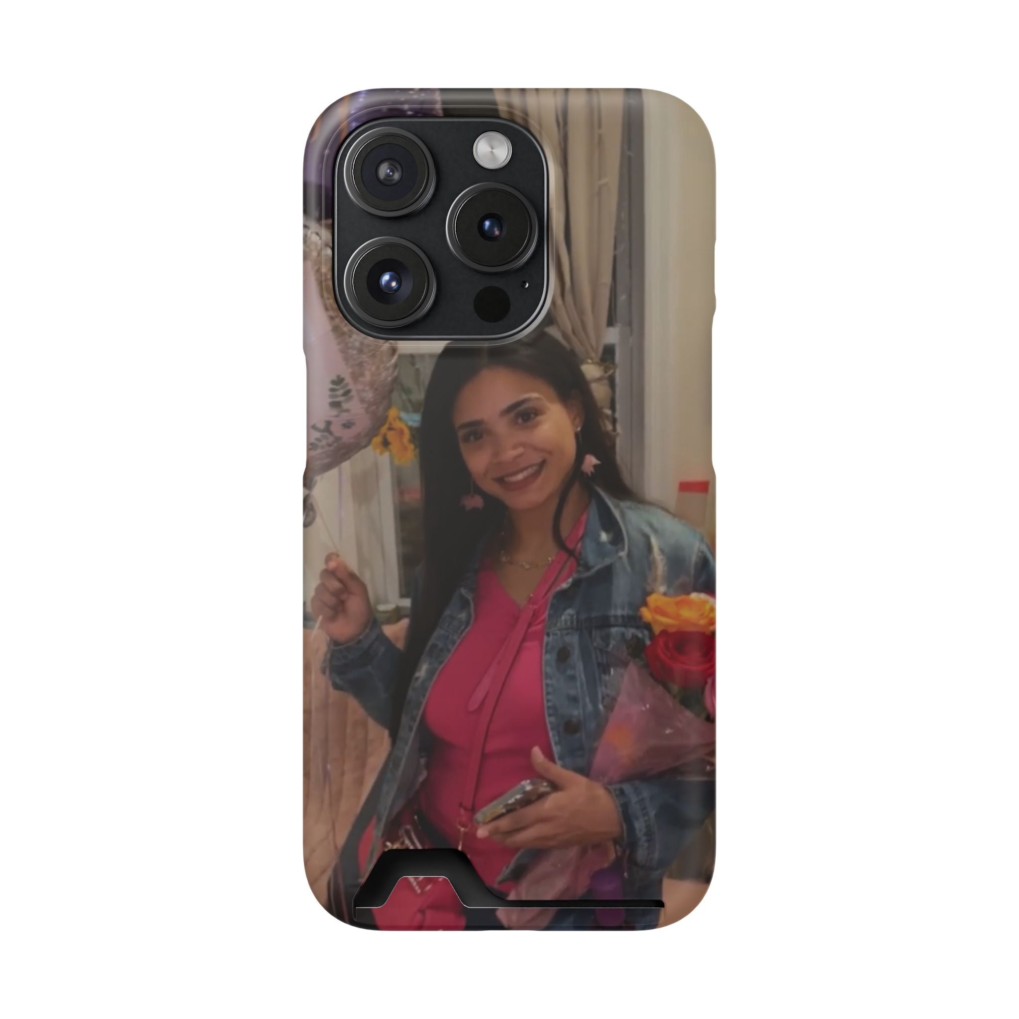 Amazing Carol Birthday Selfie Phone Case with Card Holder