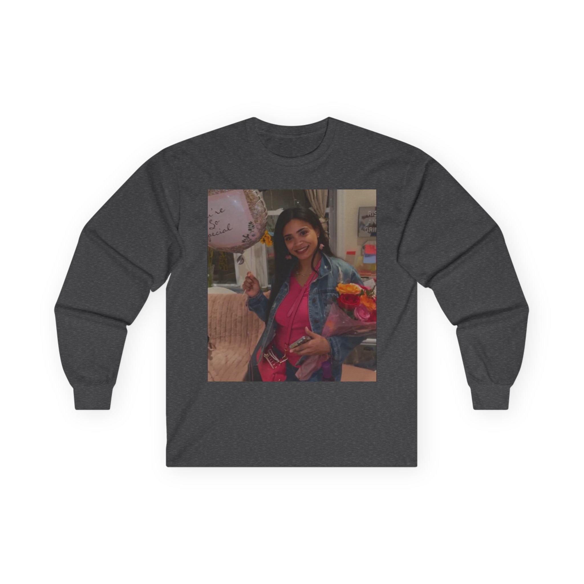 Amazing Carol Birthday Selfie Long Sleeve 100% Cotton Tee