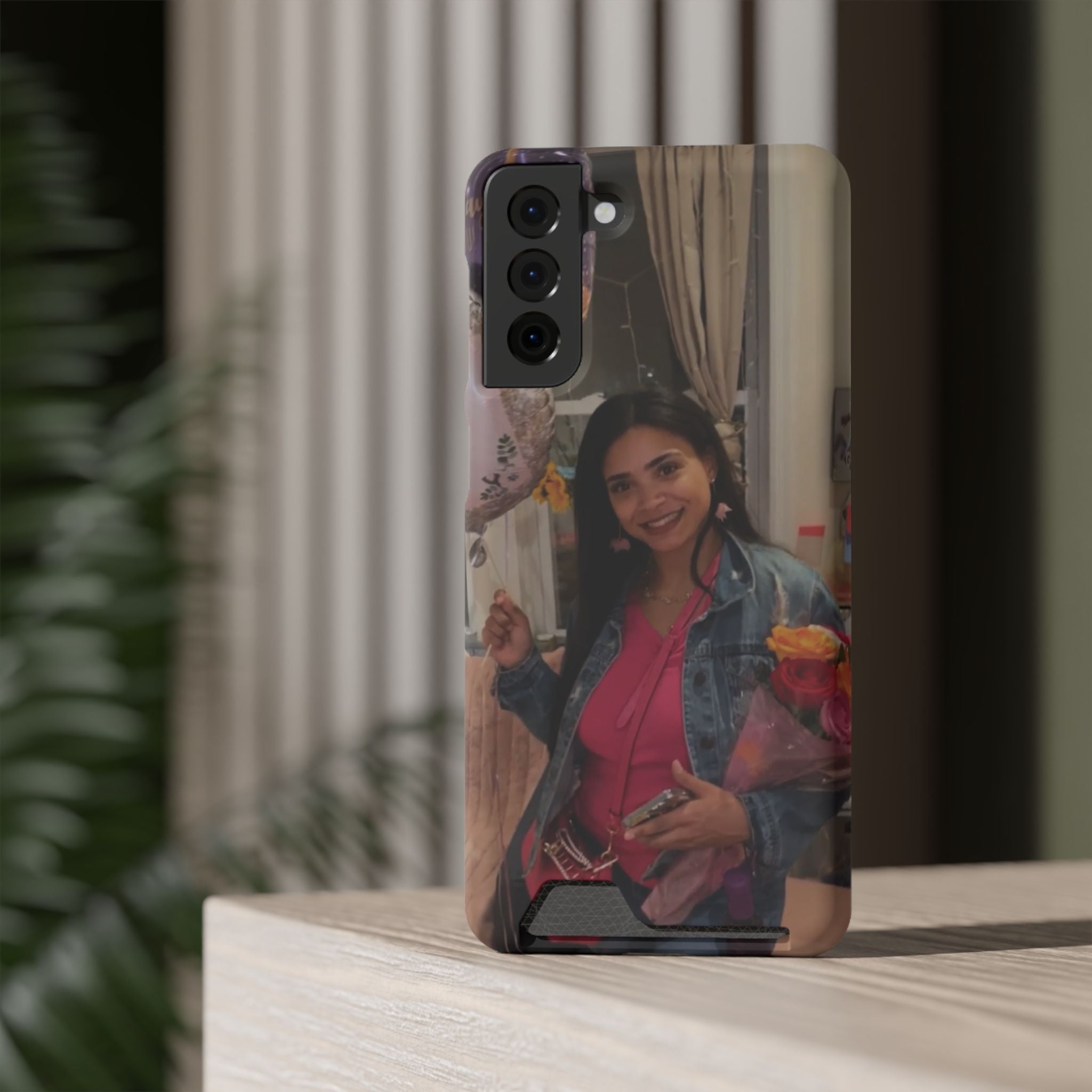 Amazing Carol Birthday Selfie Phone Case with Card Holder