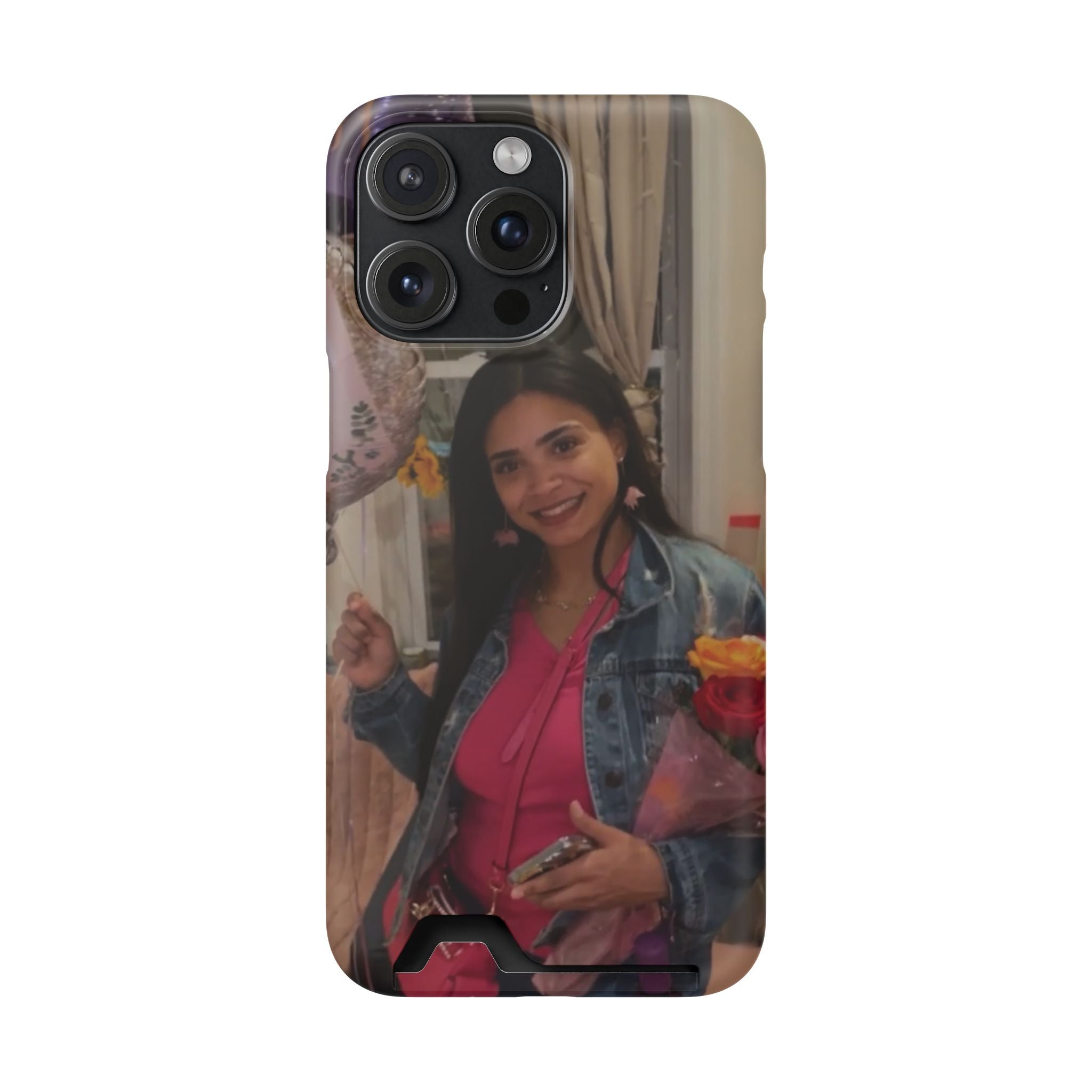 Amazing Carol Birthday Selfie Phone Case with Card Holder