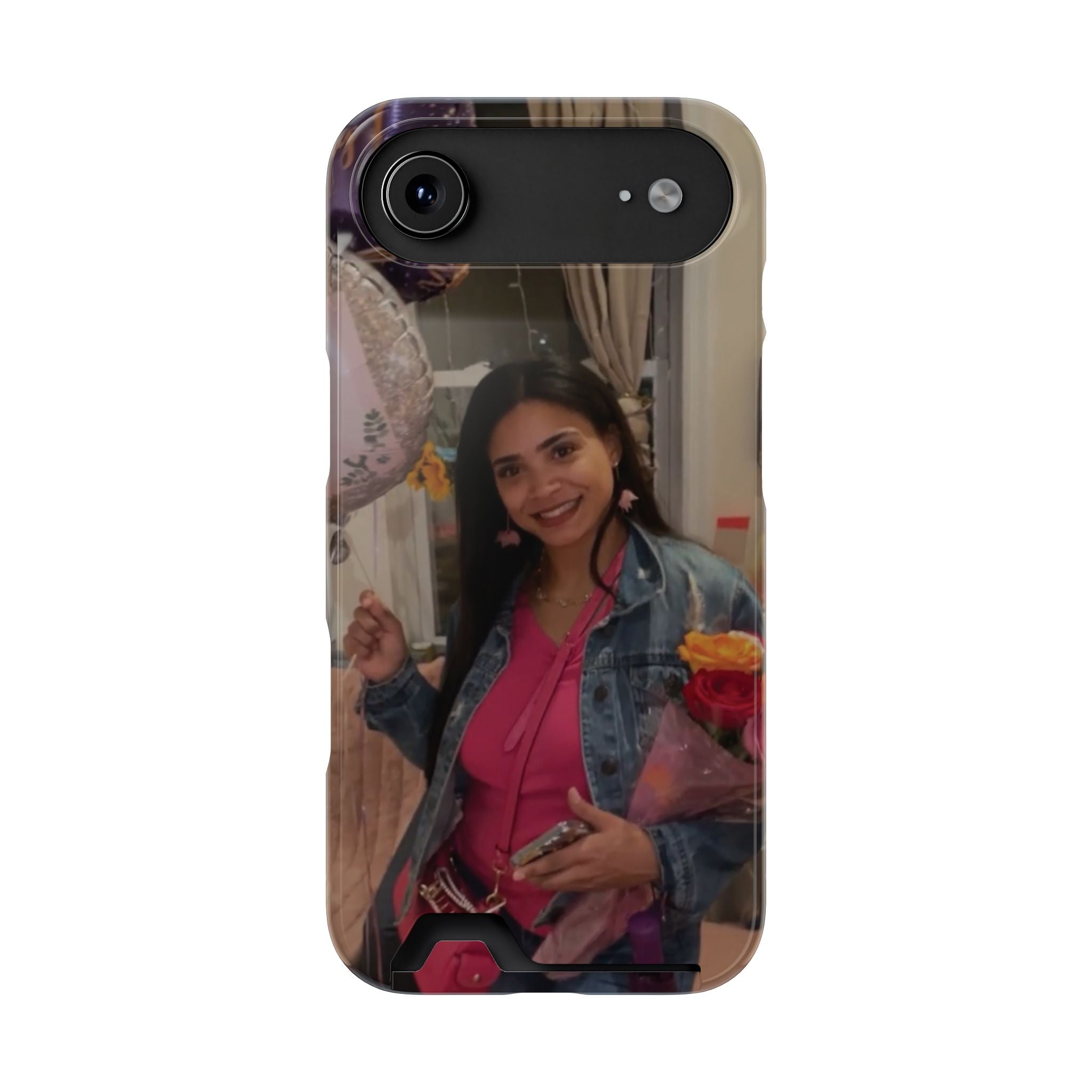 Amazing Carol Birthday Selfie Phone Case with Card Holder