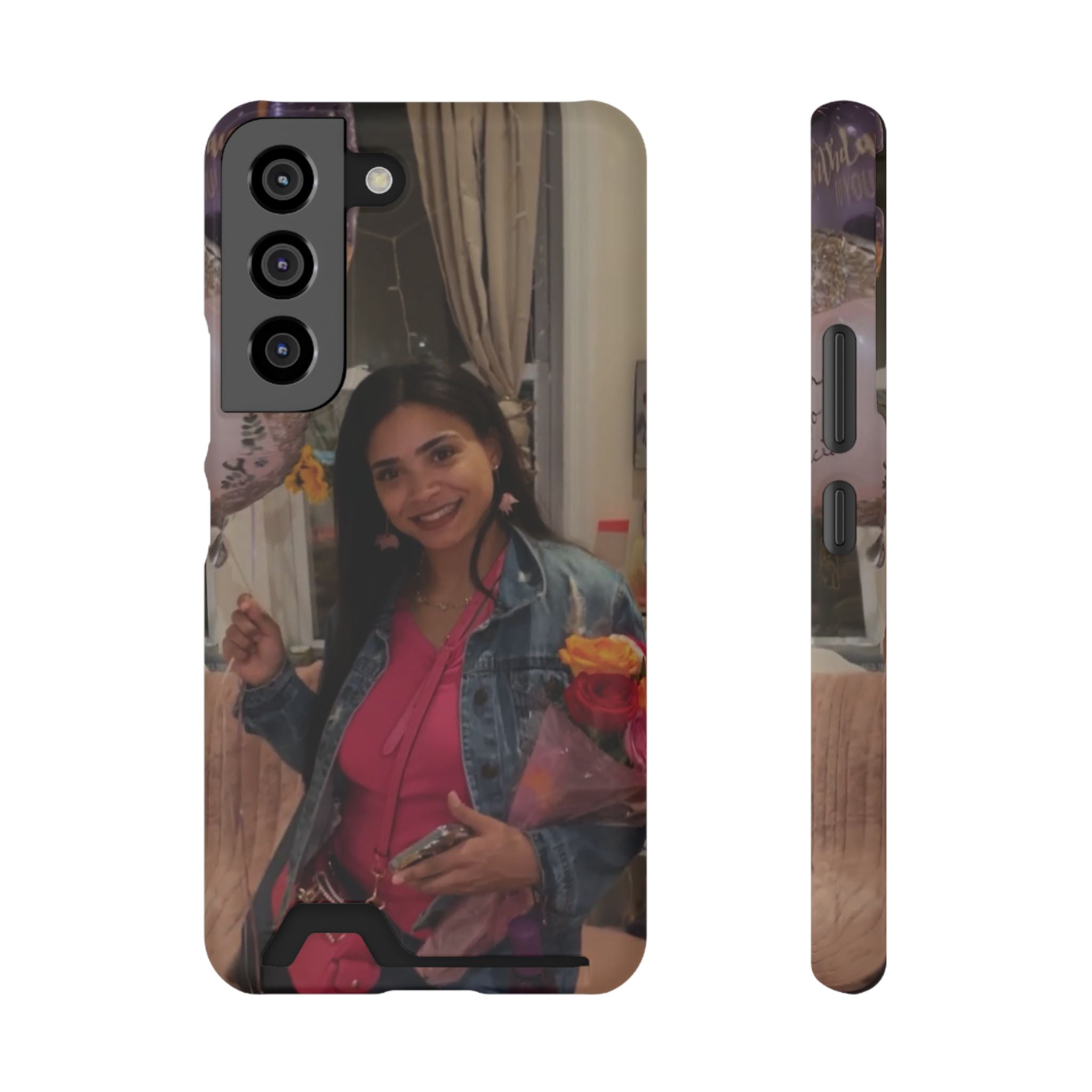 Amazing Carol Birthday Selfie Phone Case with Card Holder