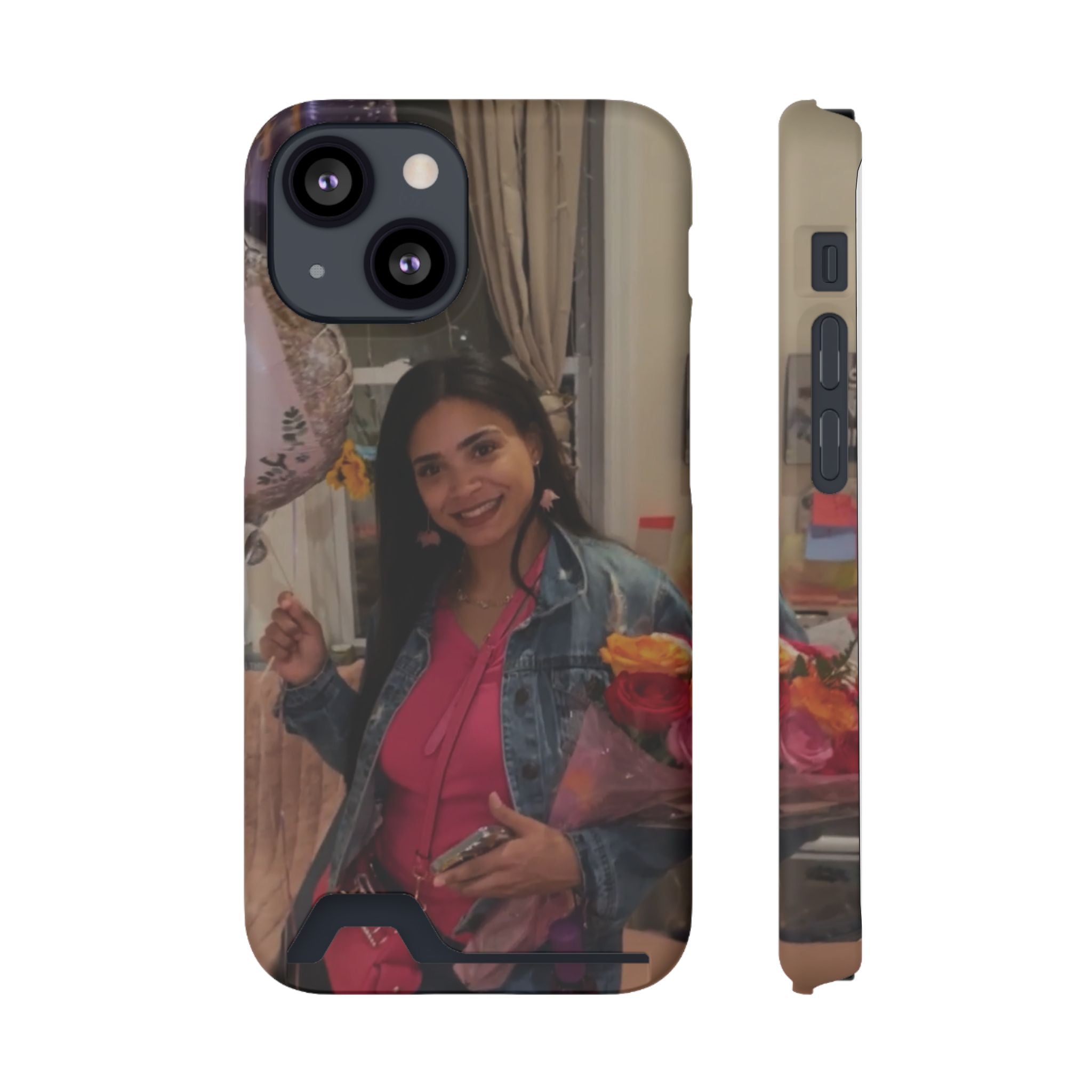 Amazing Carol Birthday Selfie Phone Case with Card Holder