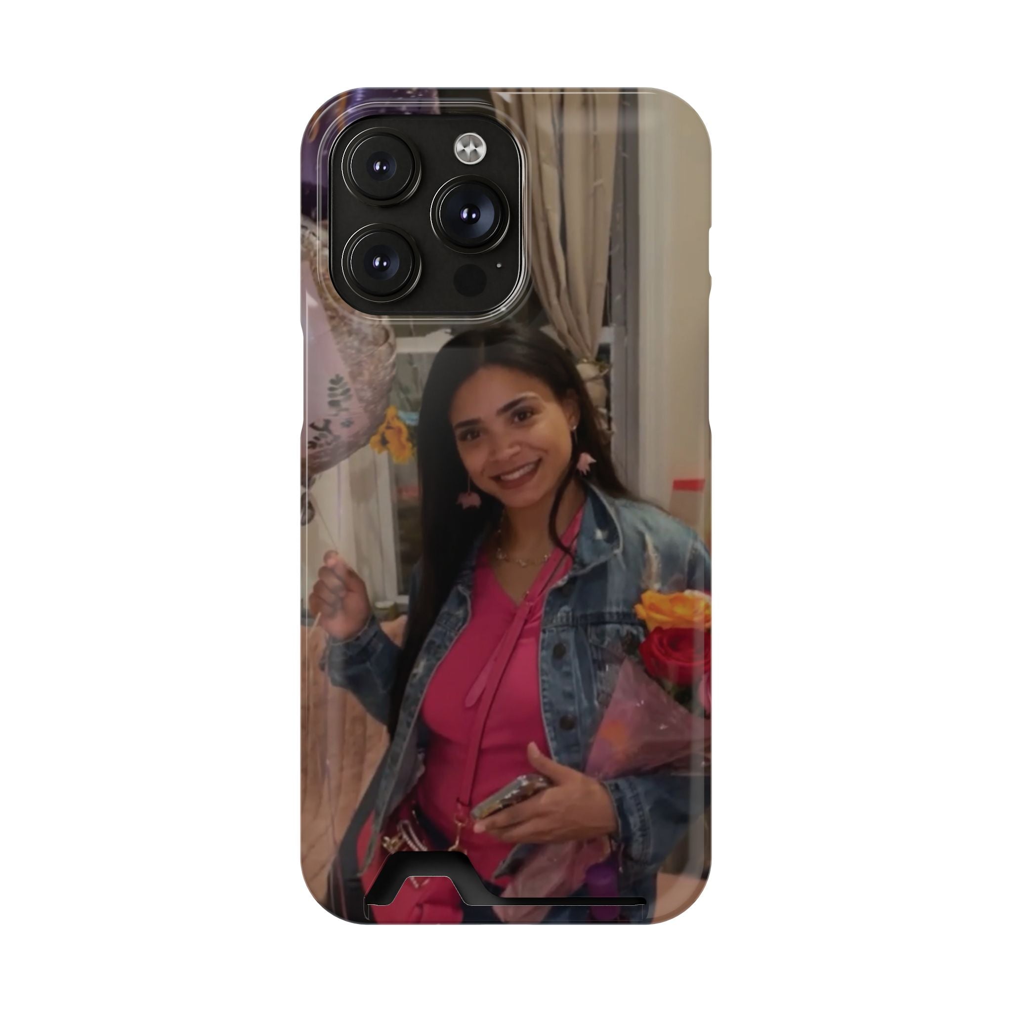 Amazing Carol Birthday Selfie Phone Case with Card Holder