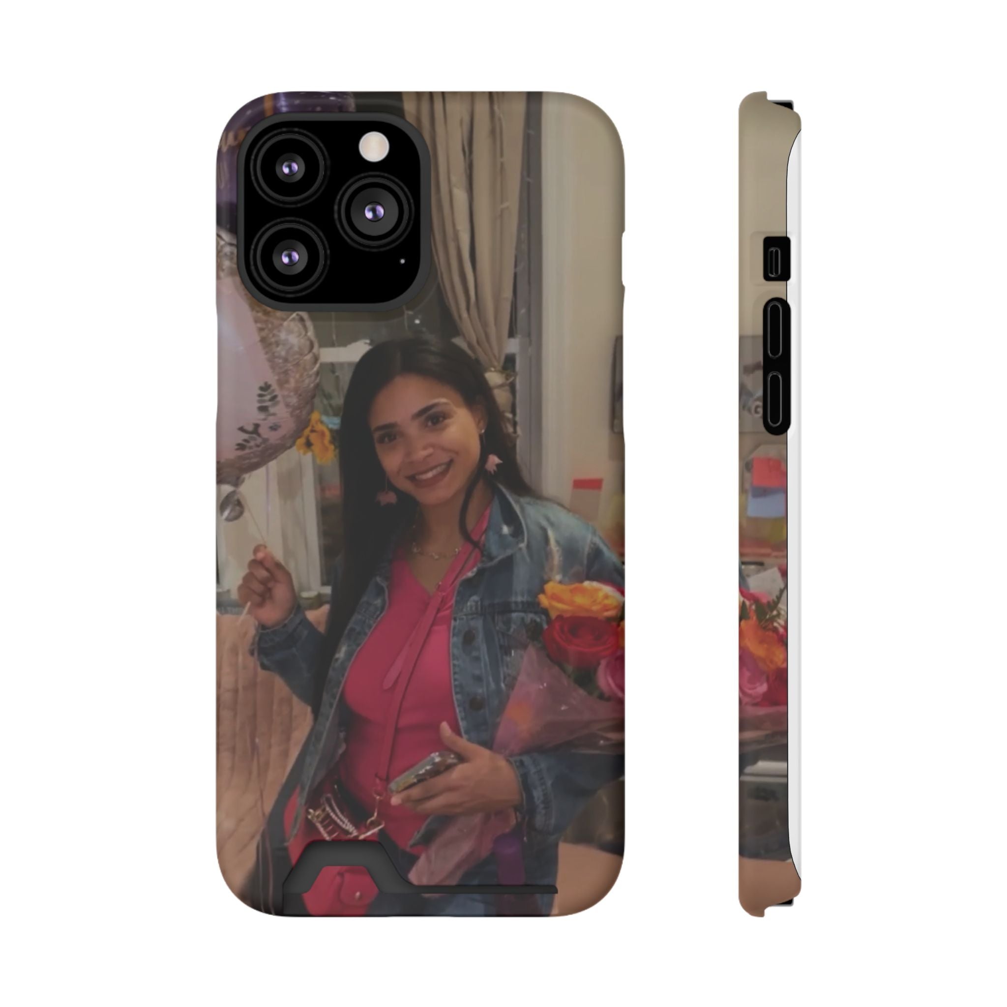 Amazing Carol Birthday Selfie Phone Case with Card Holder