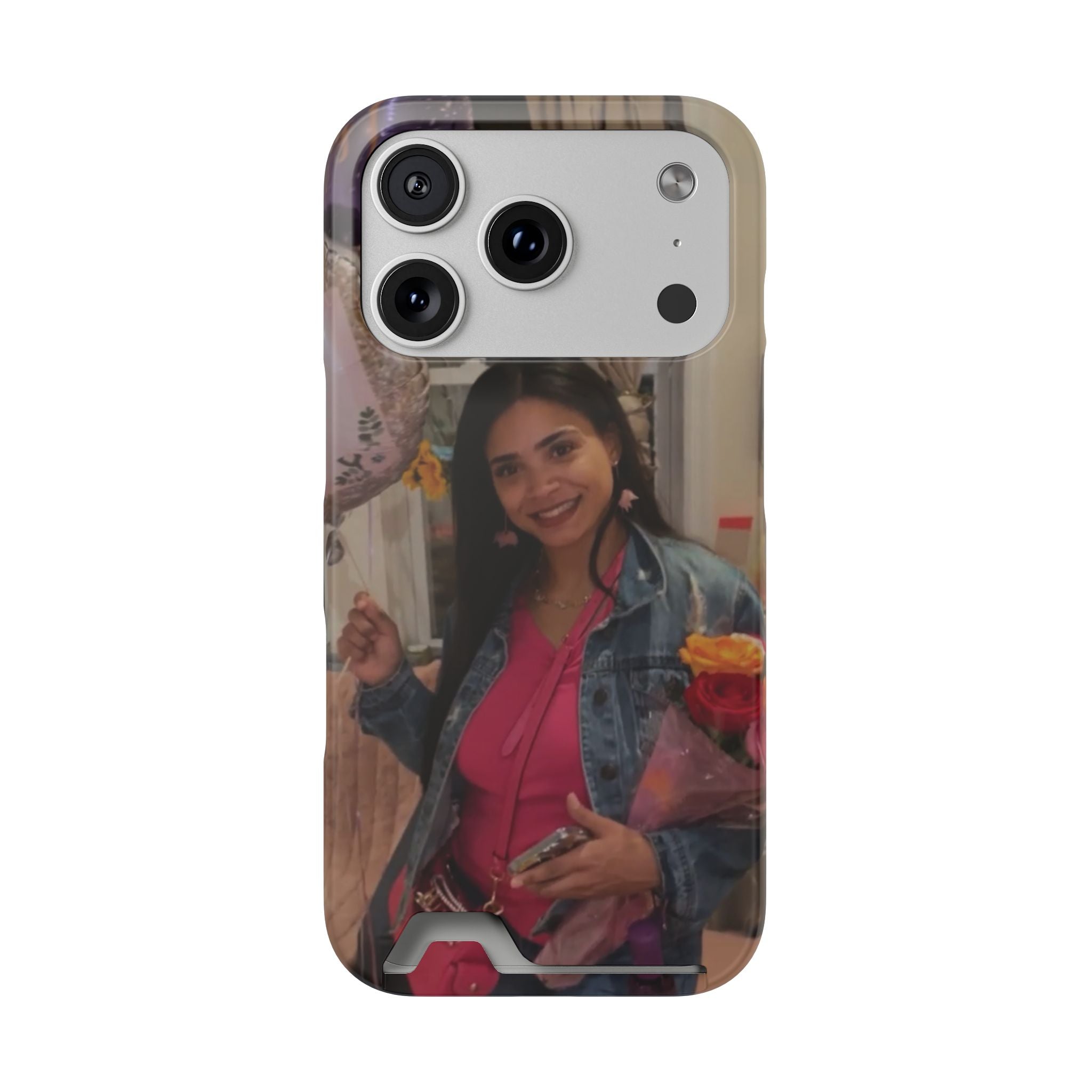 Amazing Carol Birthday Selfie Phone Case with Card Holder