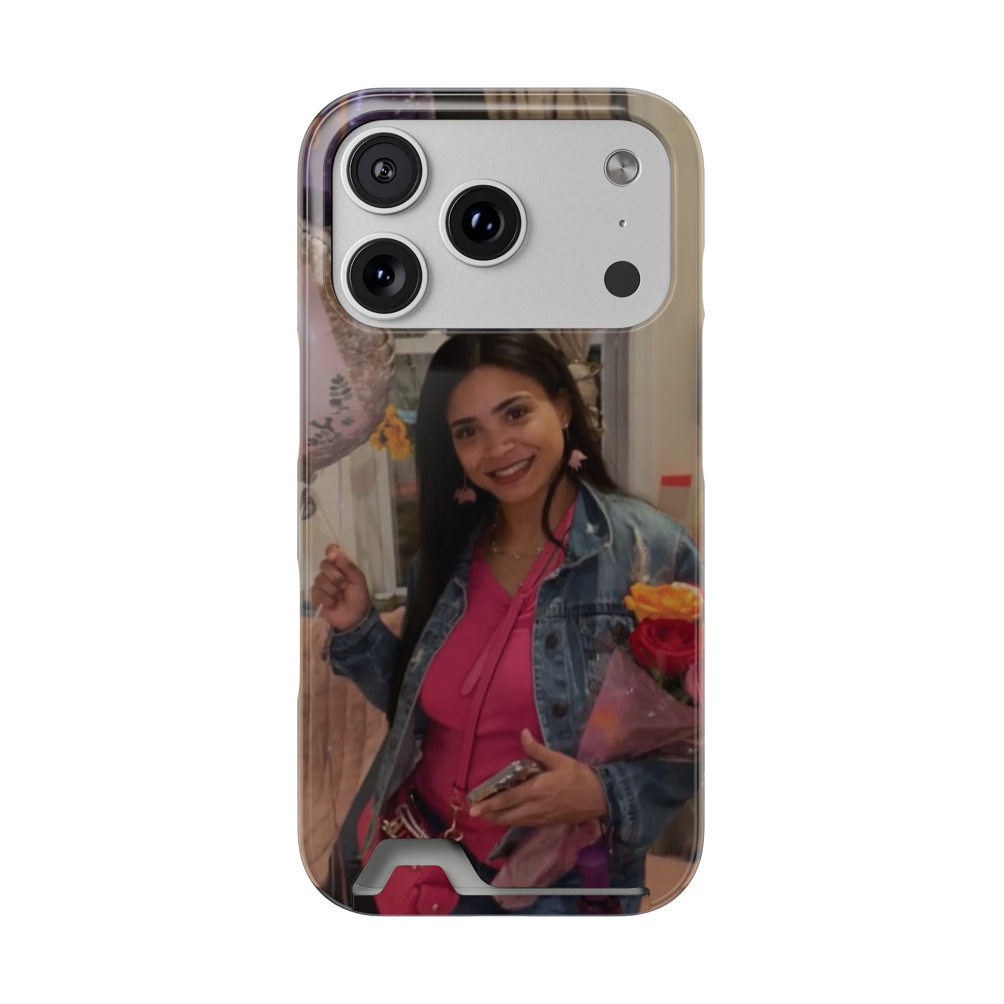 Amazing Carol Birthday Selfie Phone Case with Card Holder
