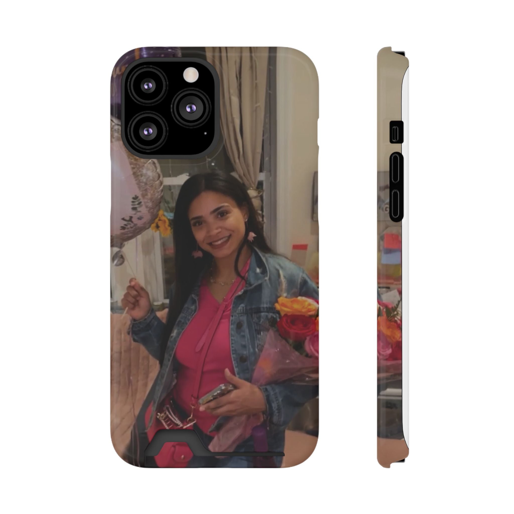 Amazing Carol Birthday Selfie Phone Case with Card Holder