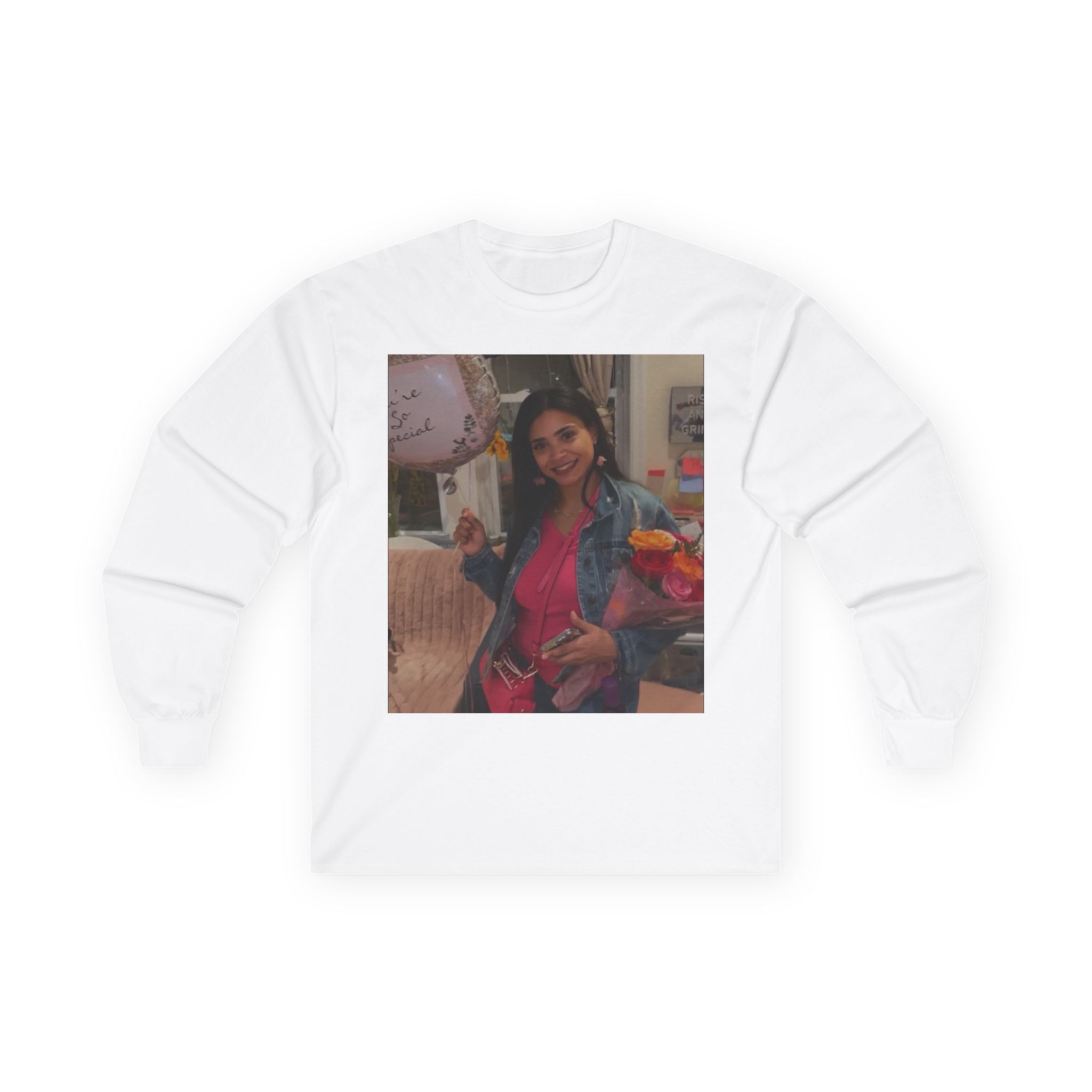 Amazing Carol Birthday Selfie Long Sleeve 100% Cotton Tee