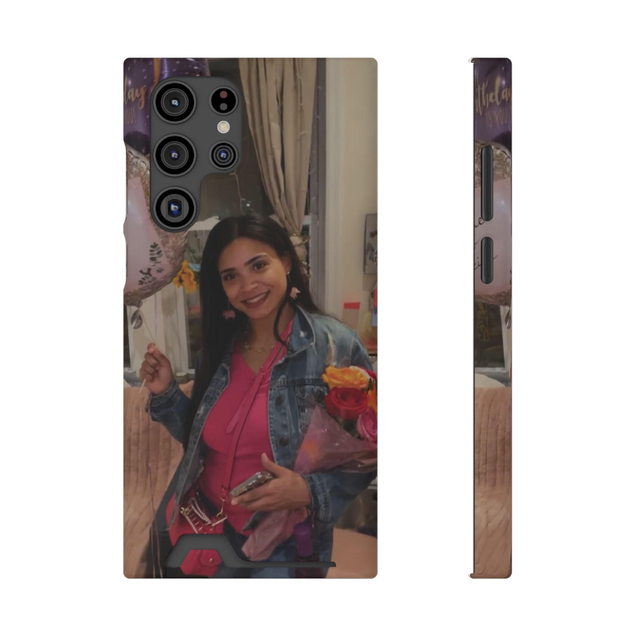 Amazing Carol Birthday Selfie Phone Case with Card Holder