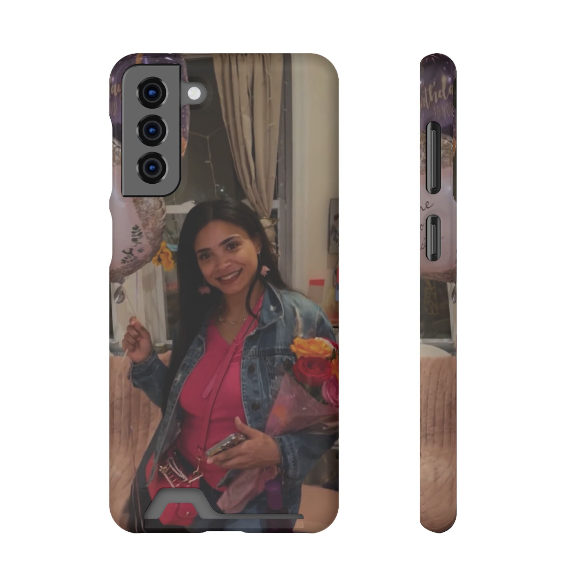 Amazing Carol Birthday Selfie Phone Case with Card Holder
