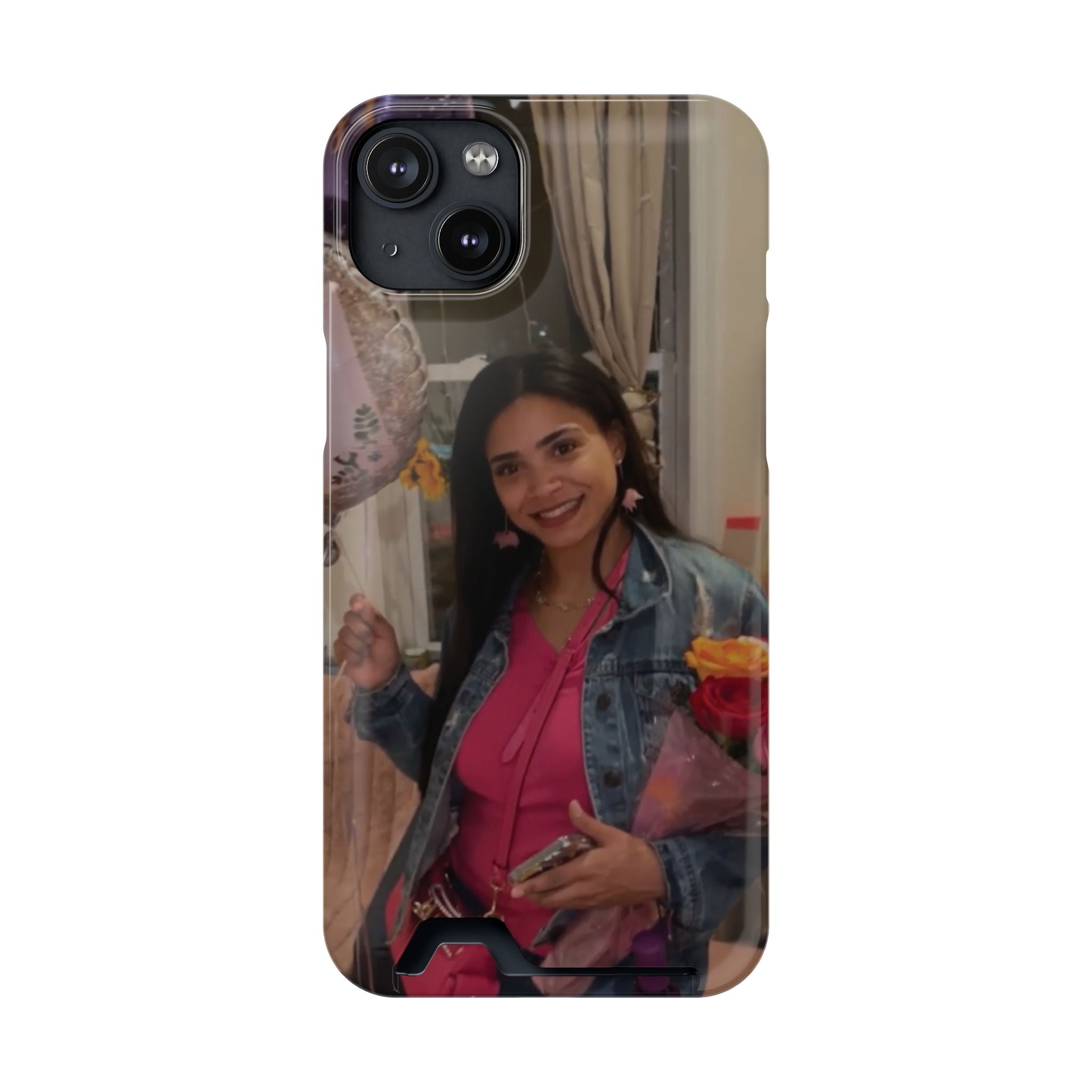 Amazing Carol Birthday Selfie Phone Case with Card Holder