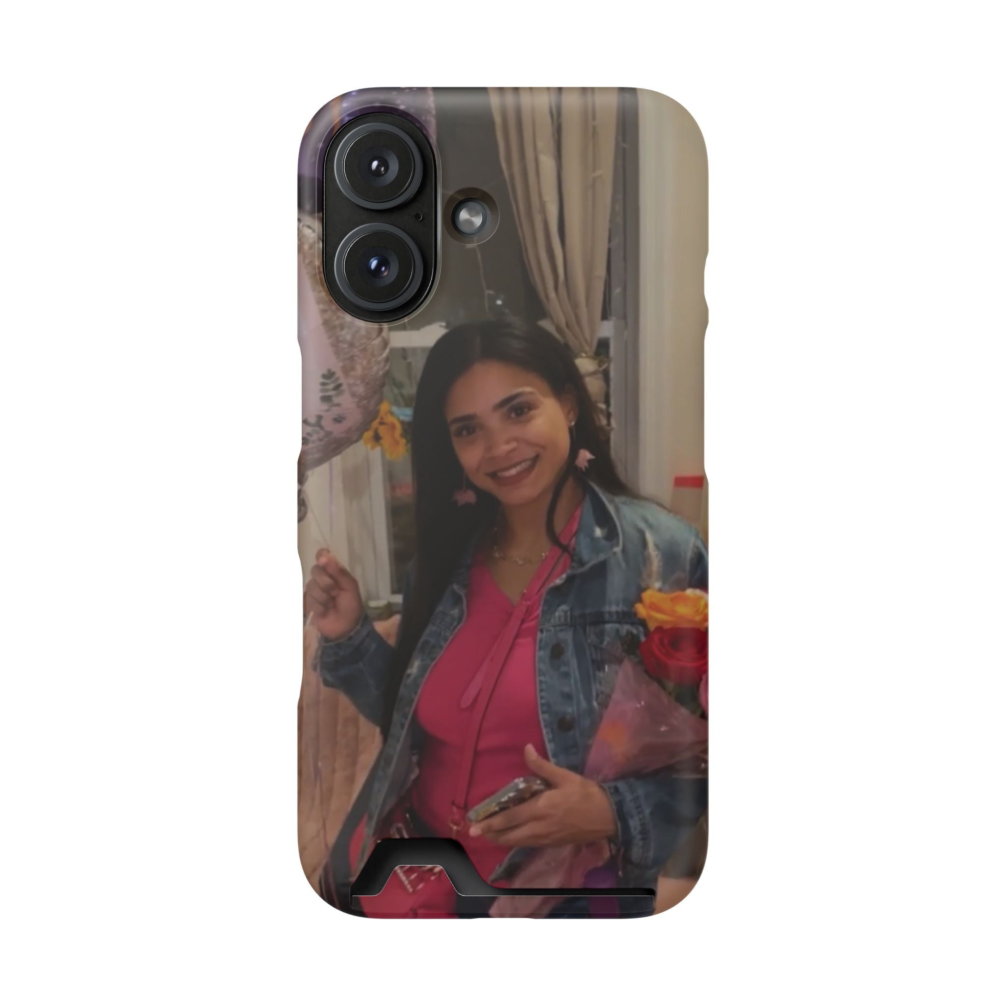 Amazing Carol Birthday Selfie Phone Case with Card Holder