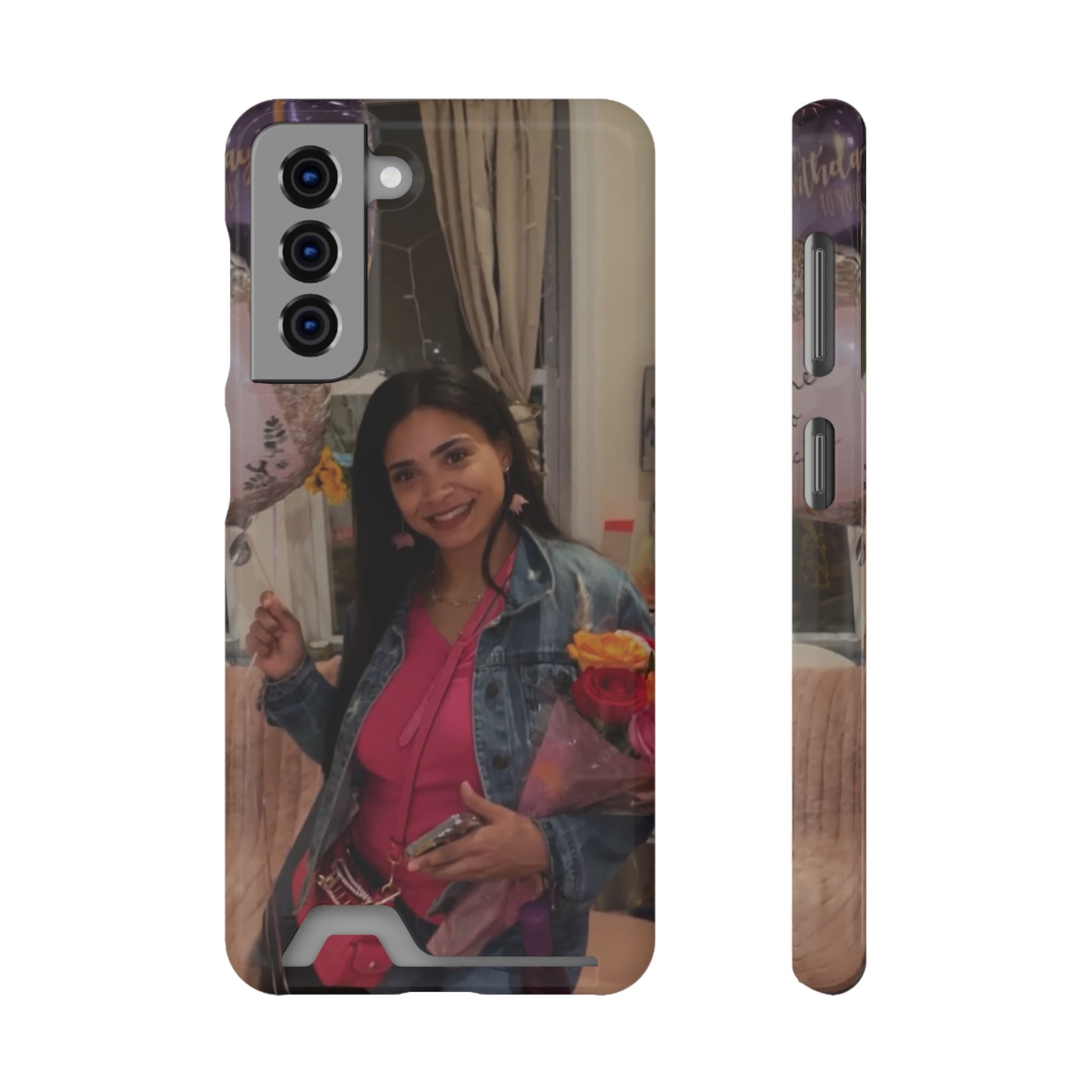 Amazing Carol Birthday Selfie Phone Case with Card Holder