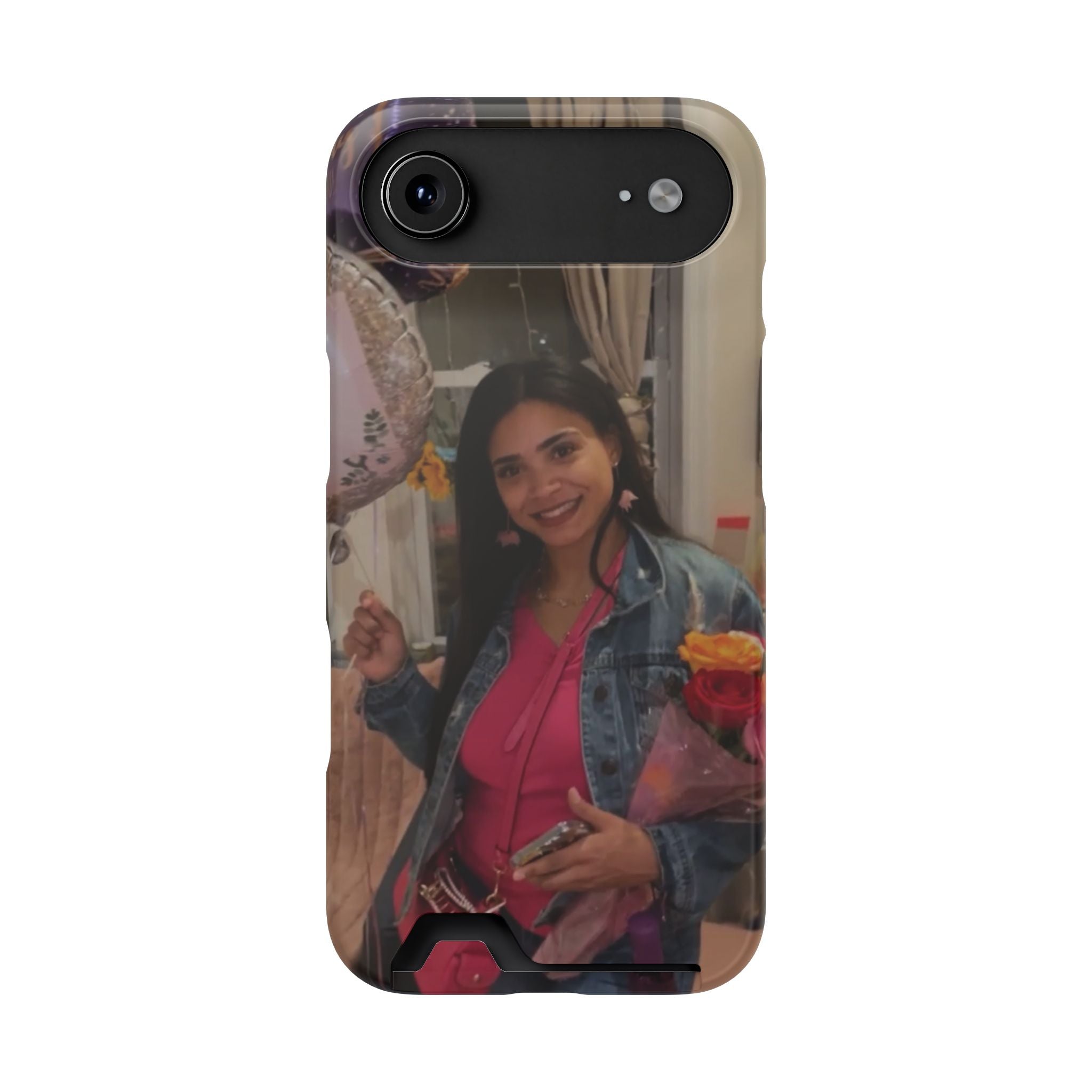 Amazing Carol Birthday Selfie Phone Case with Card Holder