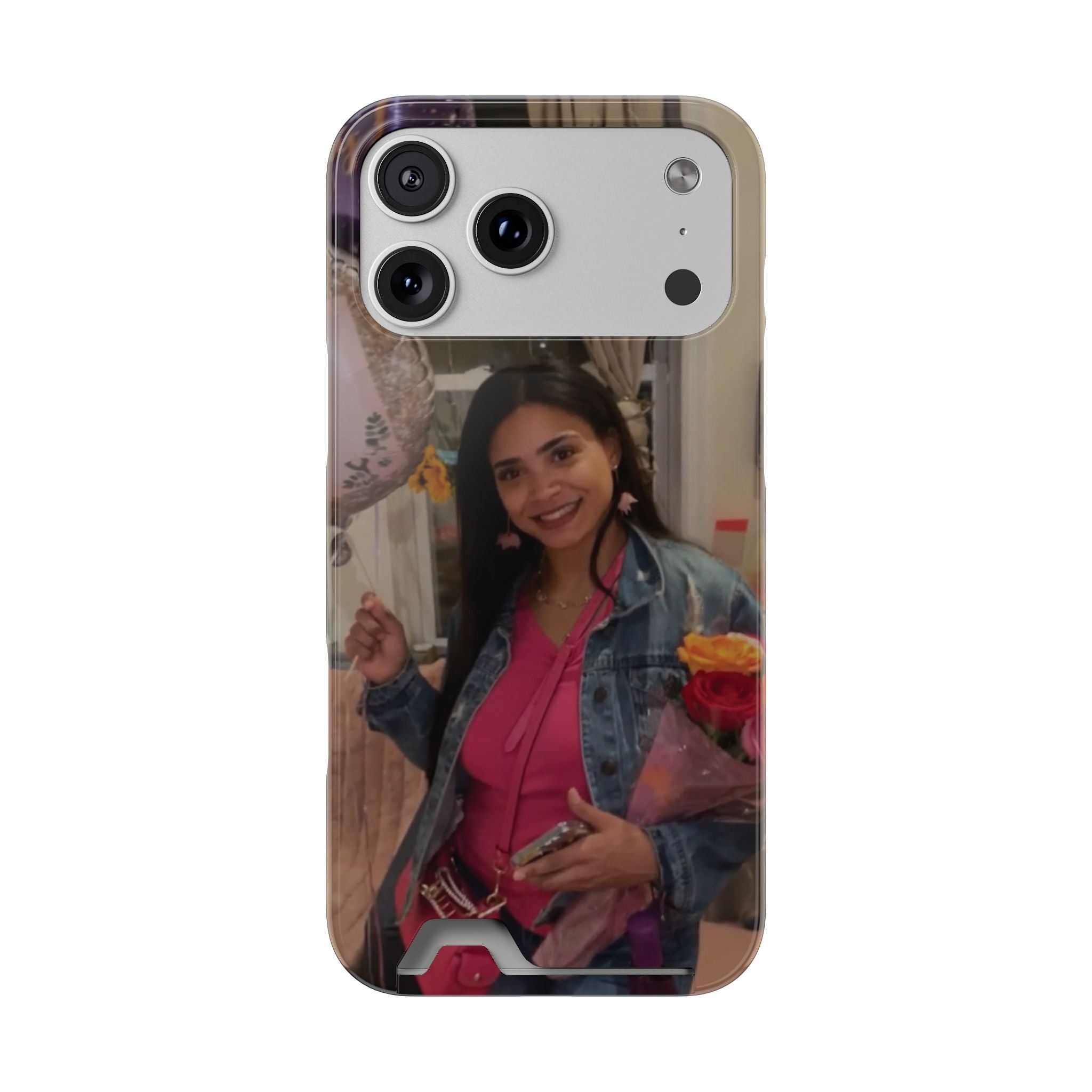 Amazing Carol Birthday Selfie Phone Case with Card Holder