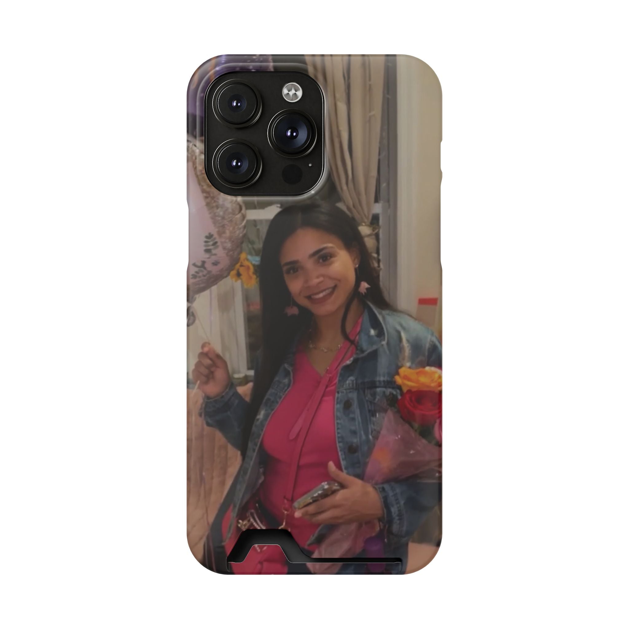 Amazing Carol Birthday Selfie Phone Case with Card Holder
