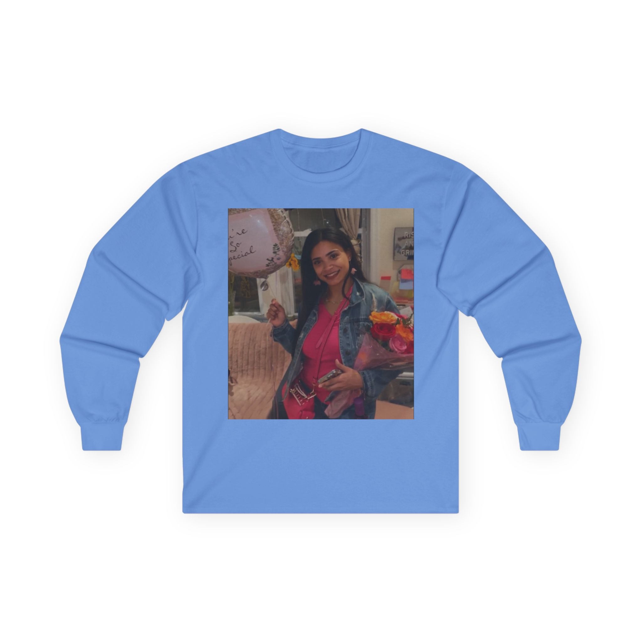Amazing Carol Birthday Selfie Long Sleeve 100% Cotton Tee