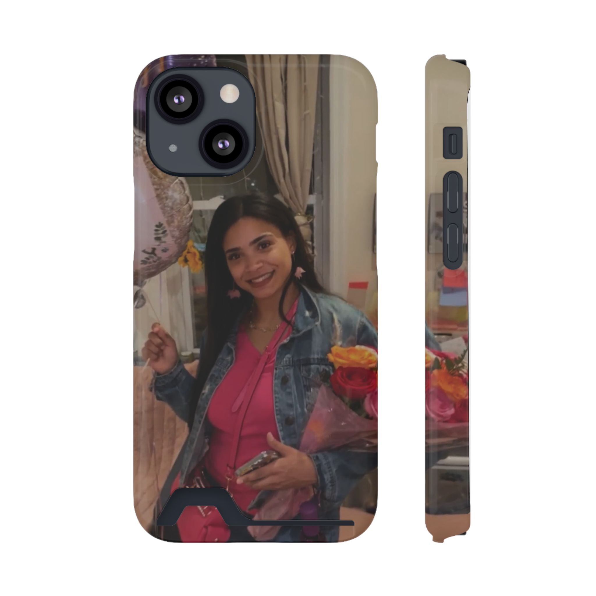 Amazing Carol Birthday Selfie Phone Case with Card Holder